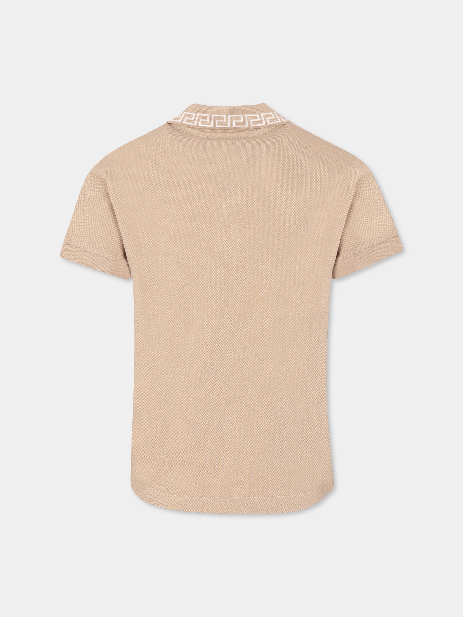 Polo beige per bambino con Medusa,Versace,1018617 1A13012 2KE30