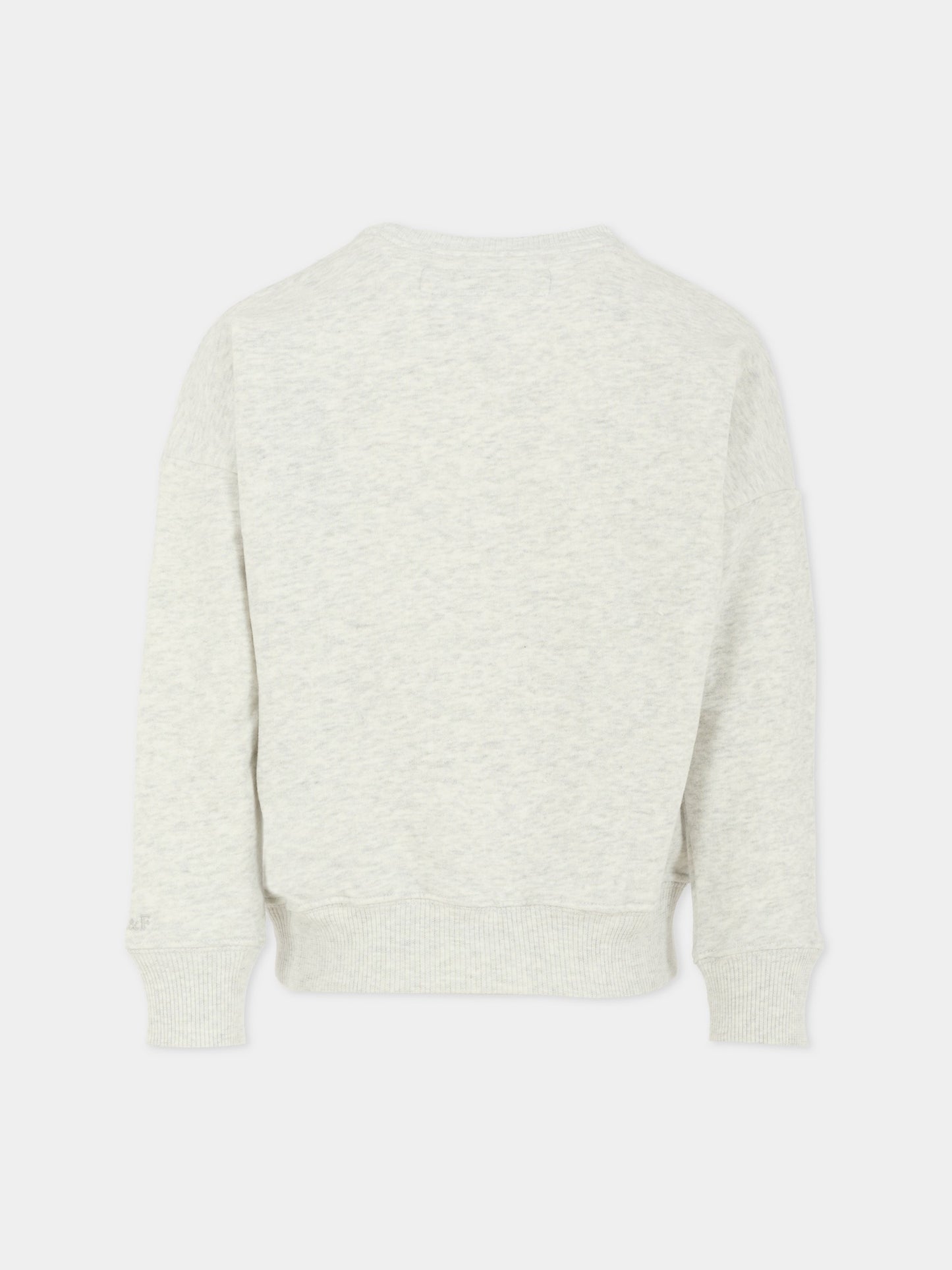 Felpa grigia per bambina con ricamo,Abercrombie & Fitch,AF43AJ88 43AJ88 GH3