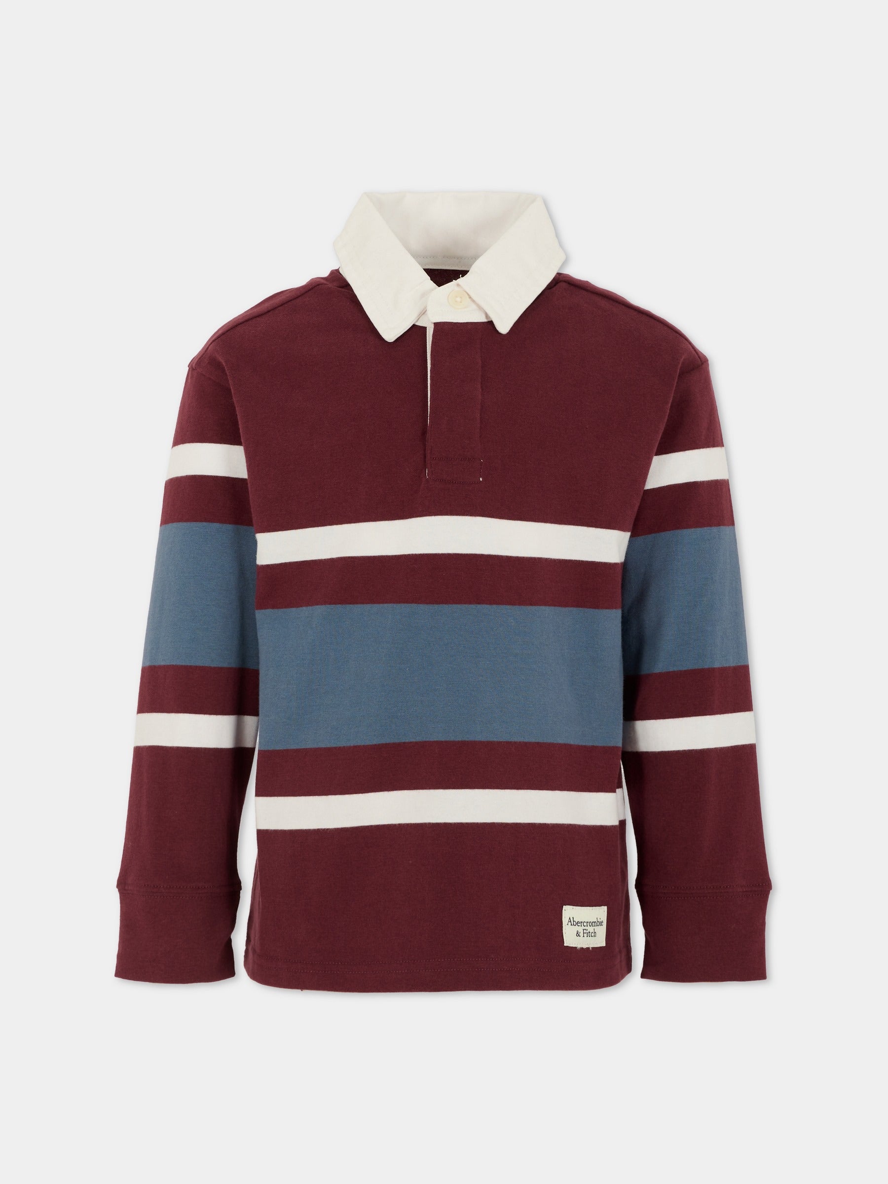 Polo bordeaux per bambino con patch,Abercrombie & Fitch,AF93AF41 93AF41 P4U