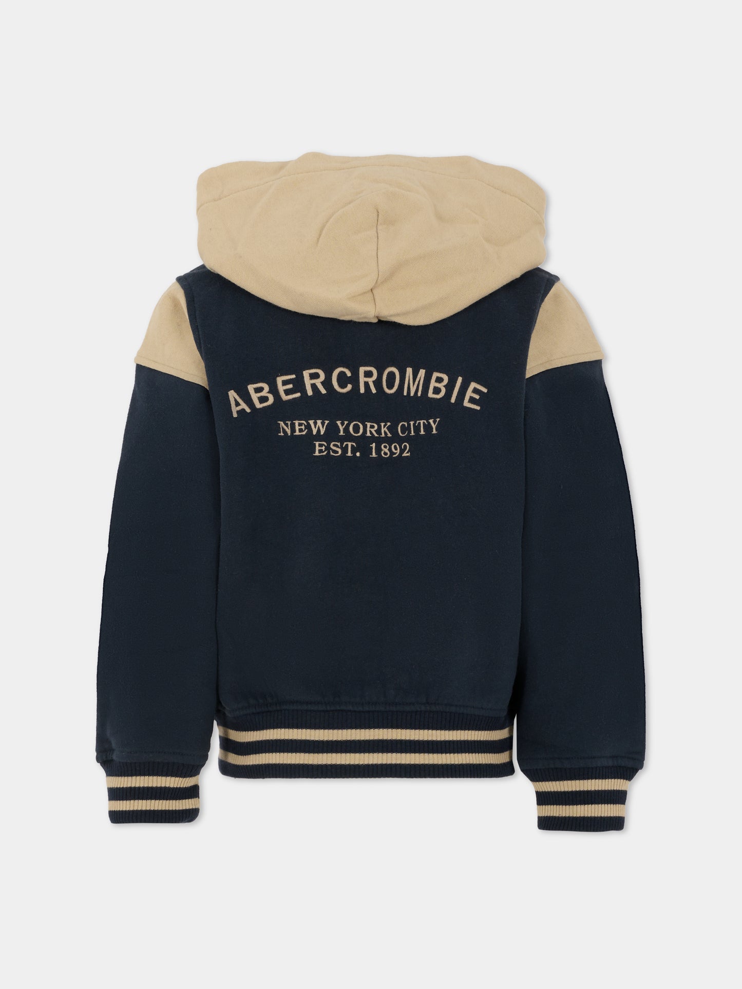 Bomber blu per bambino con logo,Abercrombie & Fitch,AF93AF44 93AF44 U3K