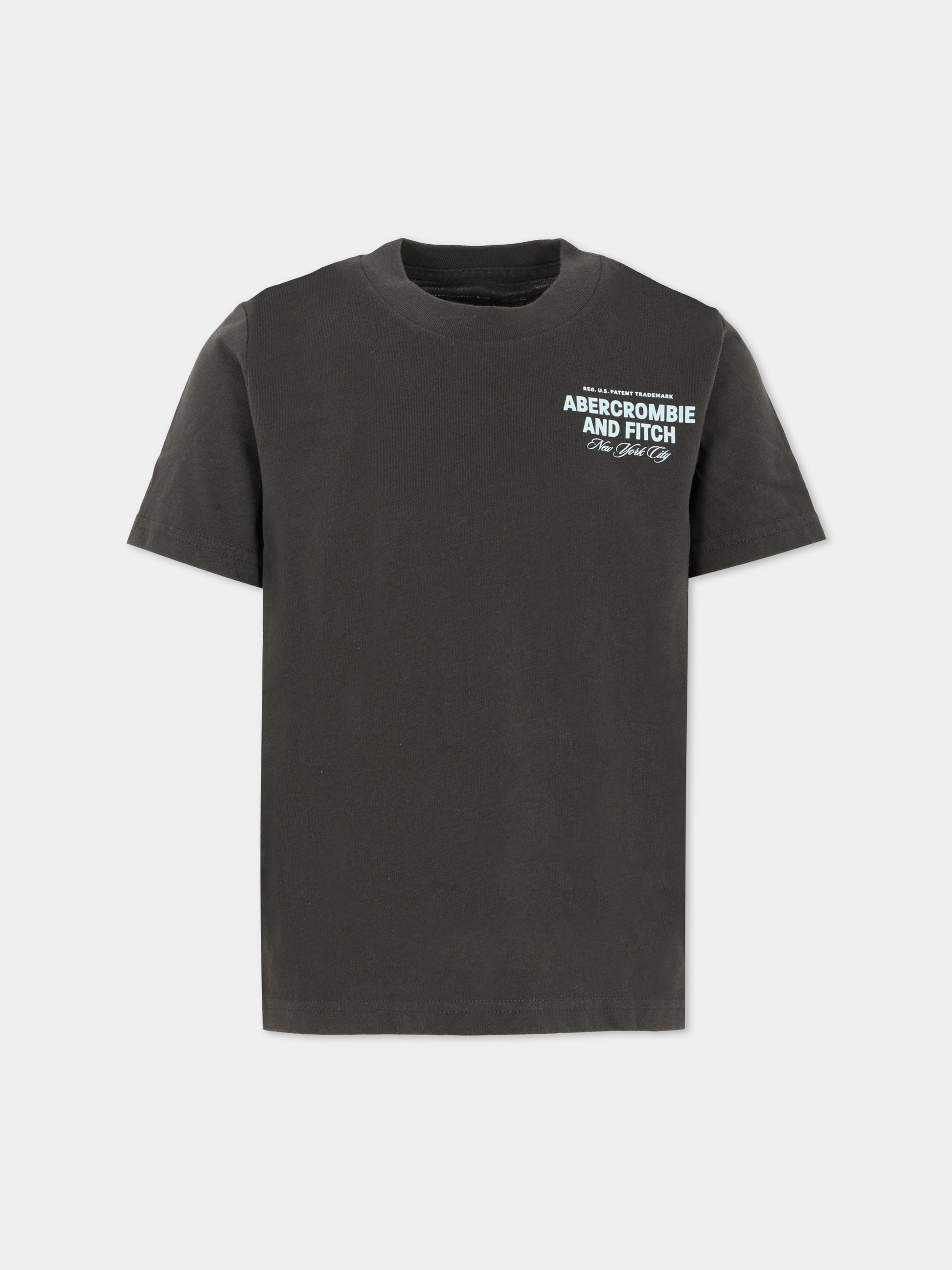 T-shirt nera per bambino con scritta,Abercrombie & Fitch,93AJ99 K1K
