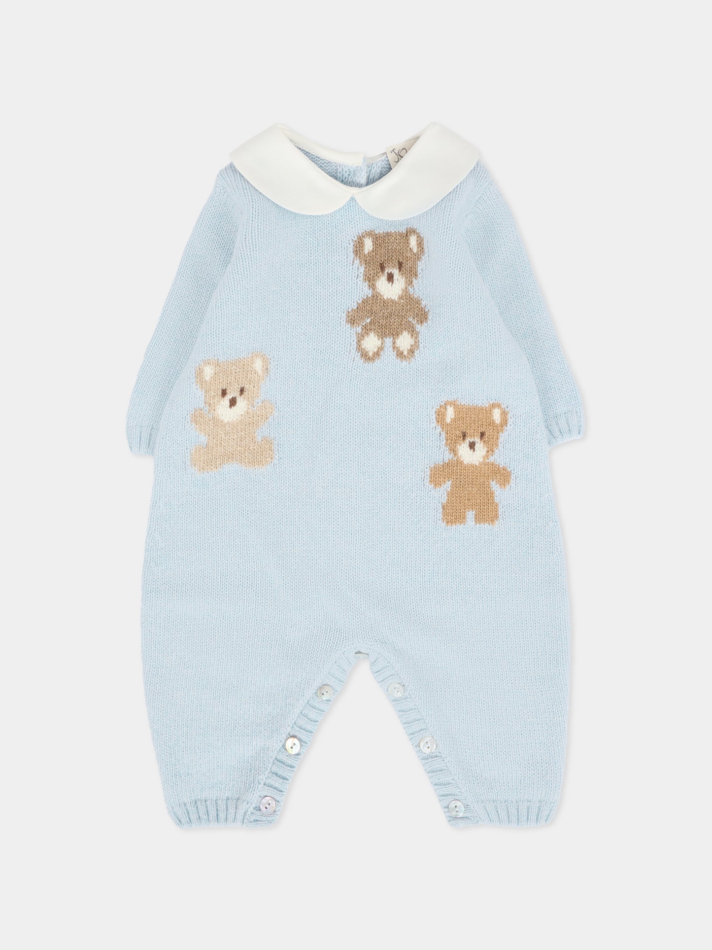 Tutina celeste per neonato con orsetti,J.o. Milano,561A1 CIELO