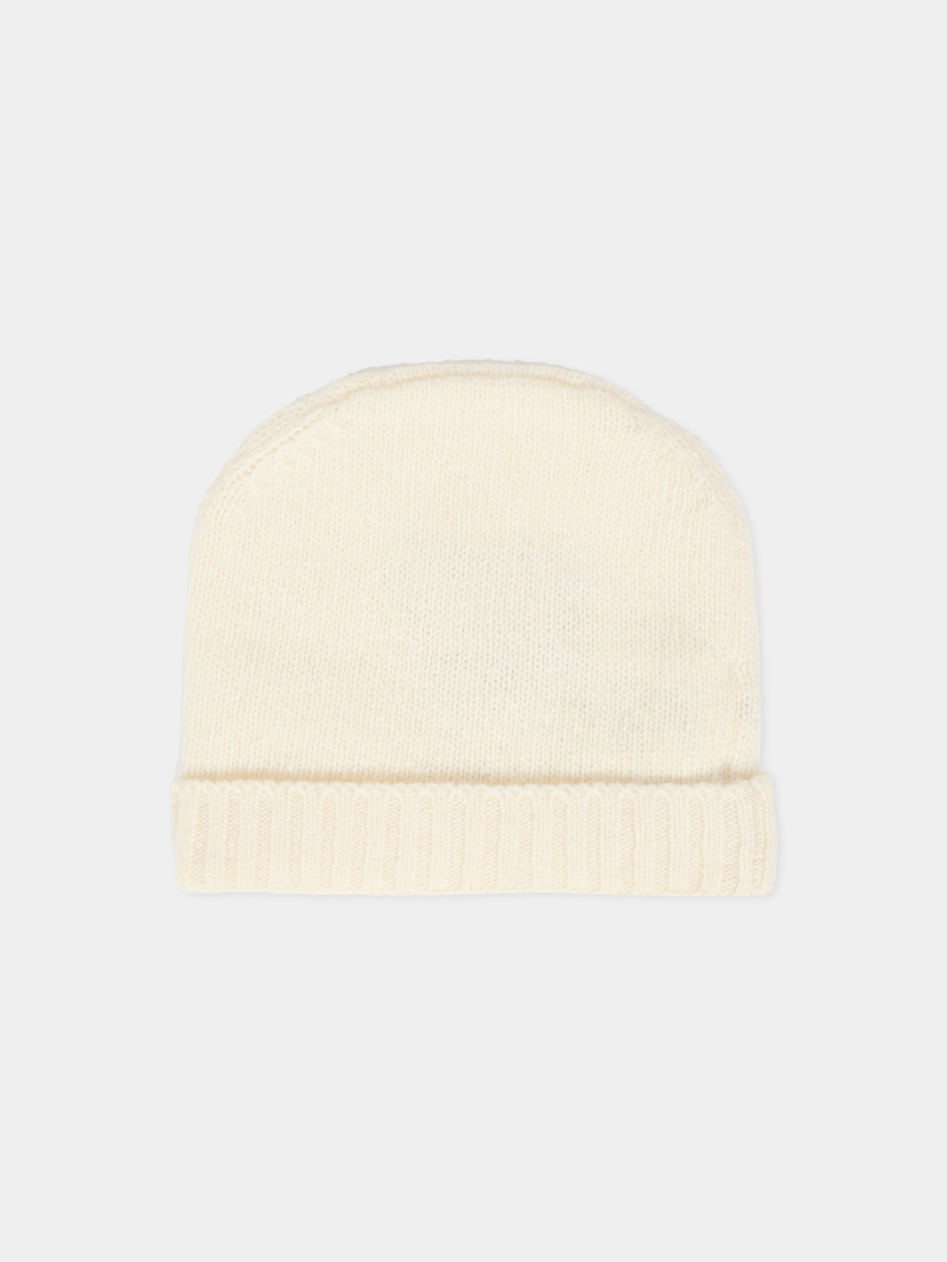 Berretto avorio per neonati con orsetto,J.o. Milano,569A1 PANNA