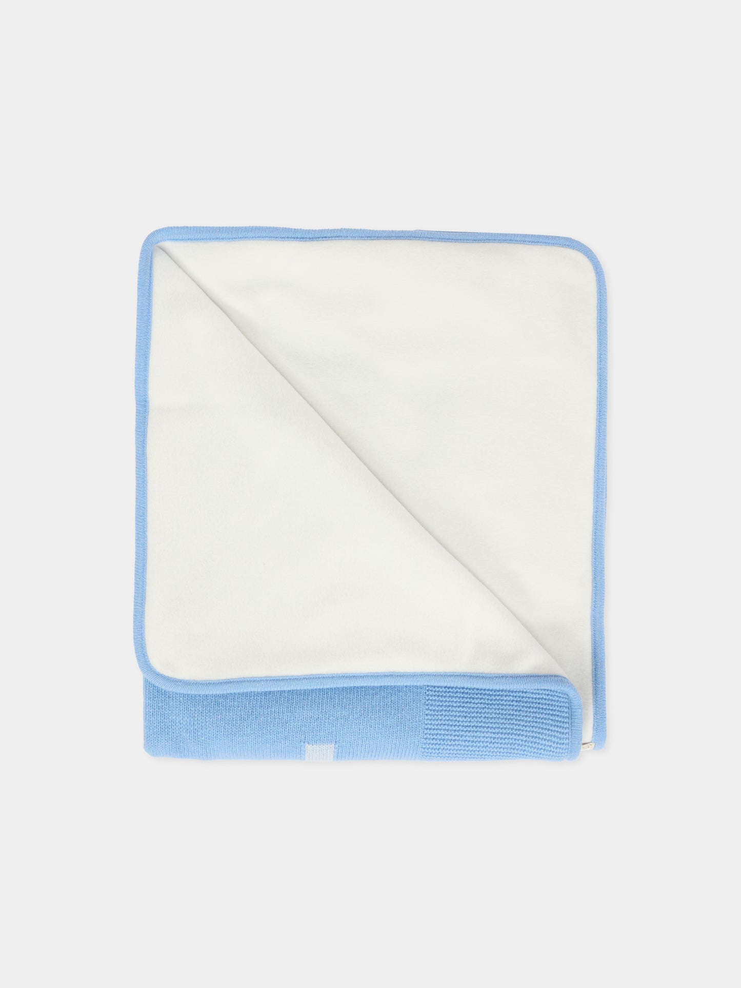 Coperta celeste per neonato con disegni,J.o. Milano,568A3 CELESTE