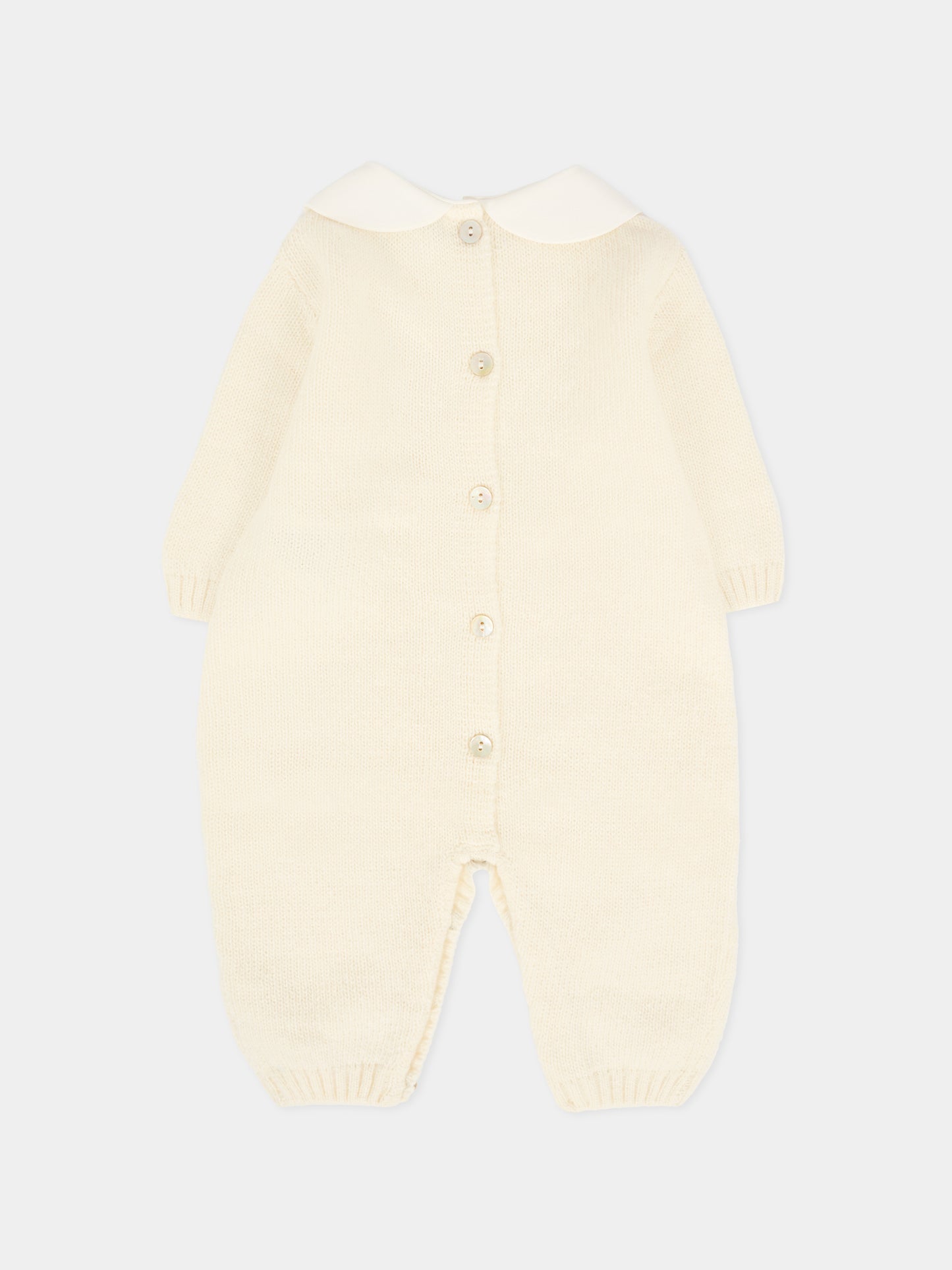 Tutina avorio per neonati con trecce,J.o. Milano,561A2 PANNA