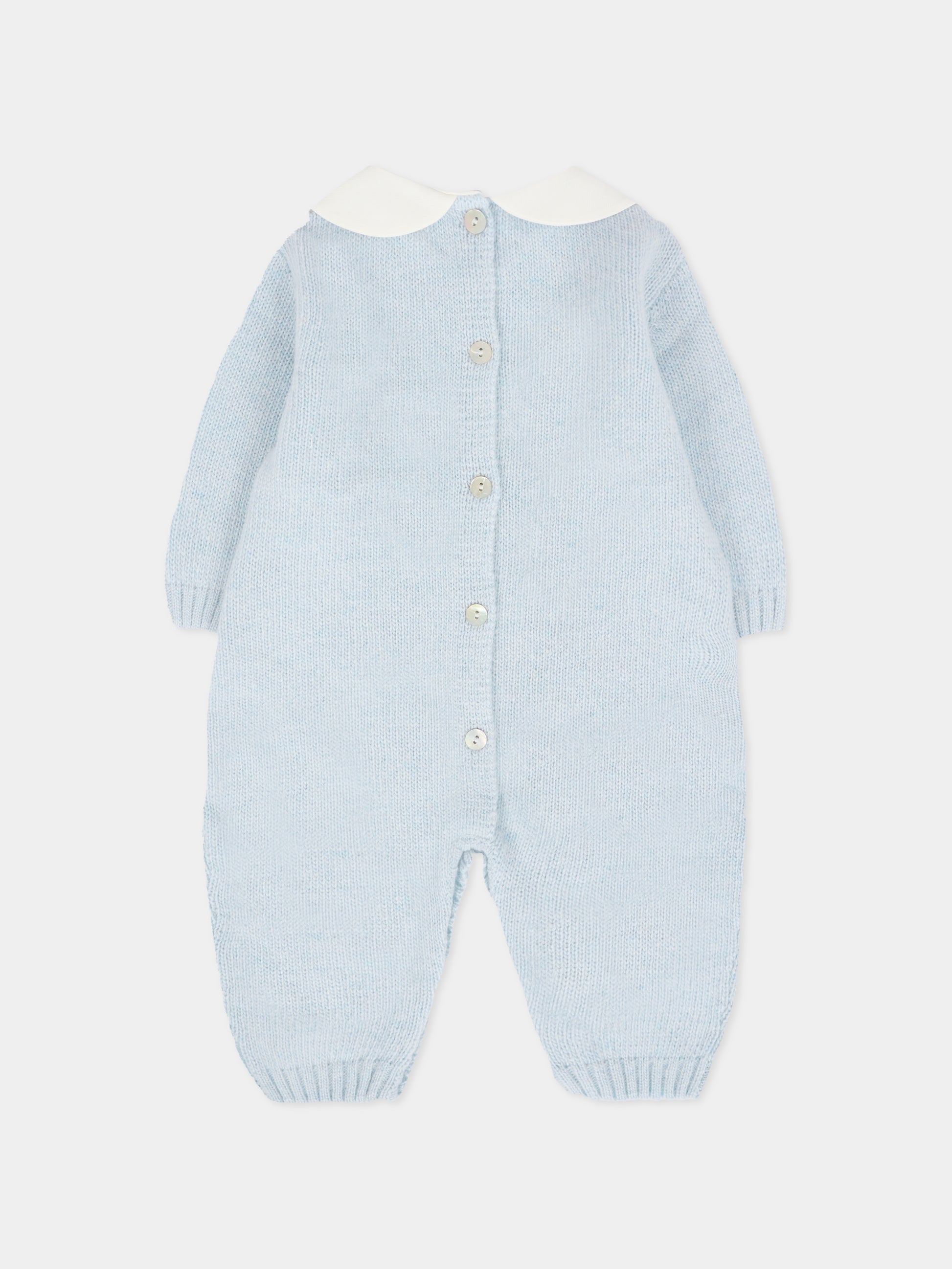 Tutina celeste per neonato con trecce,J.o. Milano,561A2 CIELO