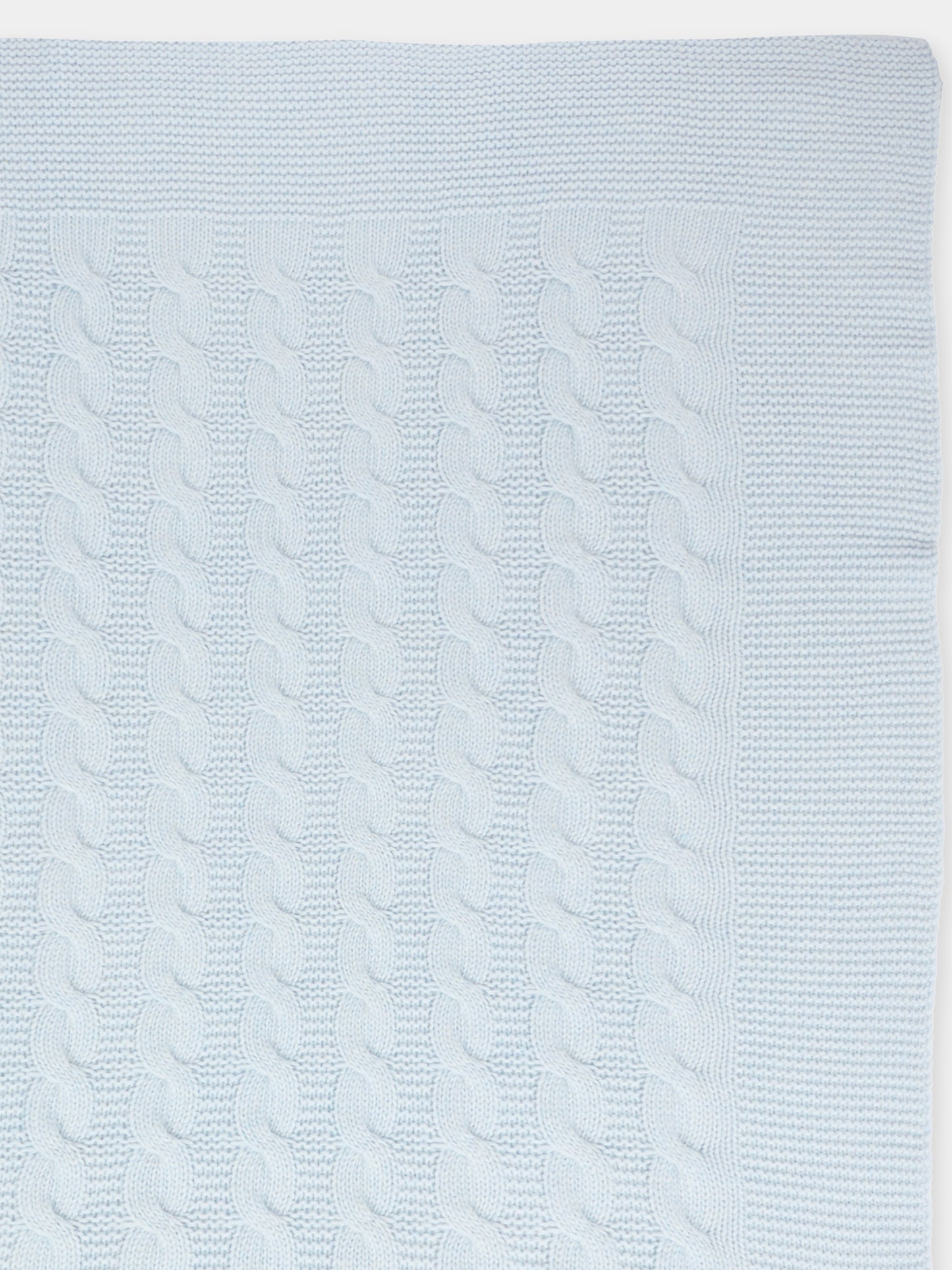 Coperta celeste per neonato con trecce,J.o. Milano,568A2 CIELO