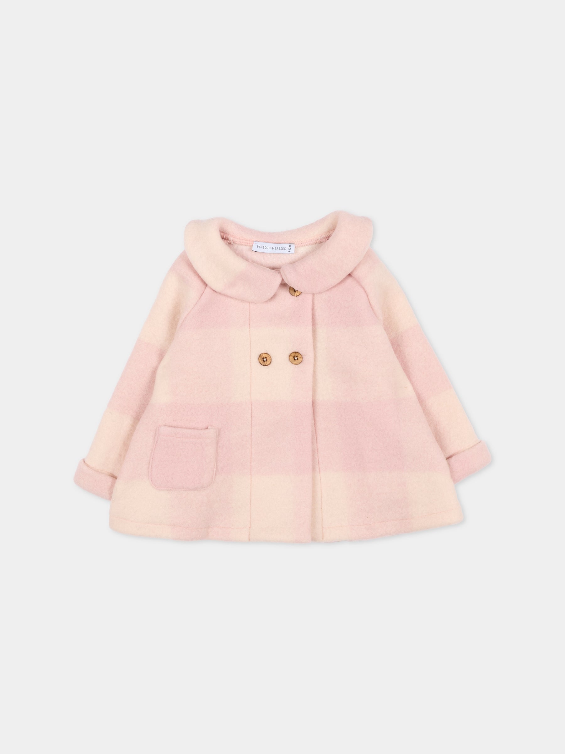 Cappotto rosa per neonata,Bamboom,1039 VINTAGE PINK