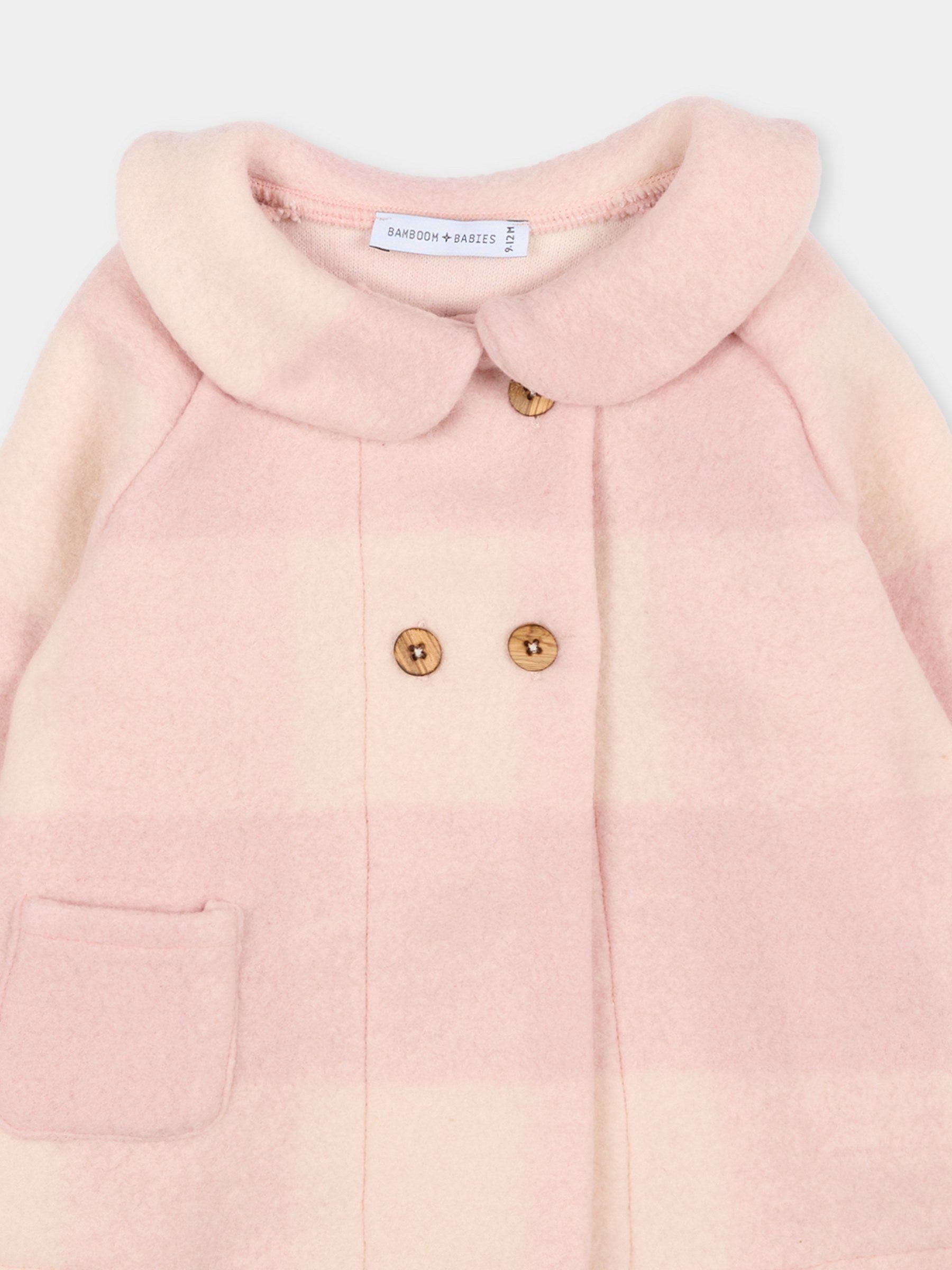 Cappotto rosa per neonata,Bamboom,1039 VINTAGE PINK