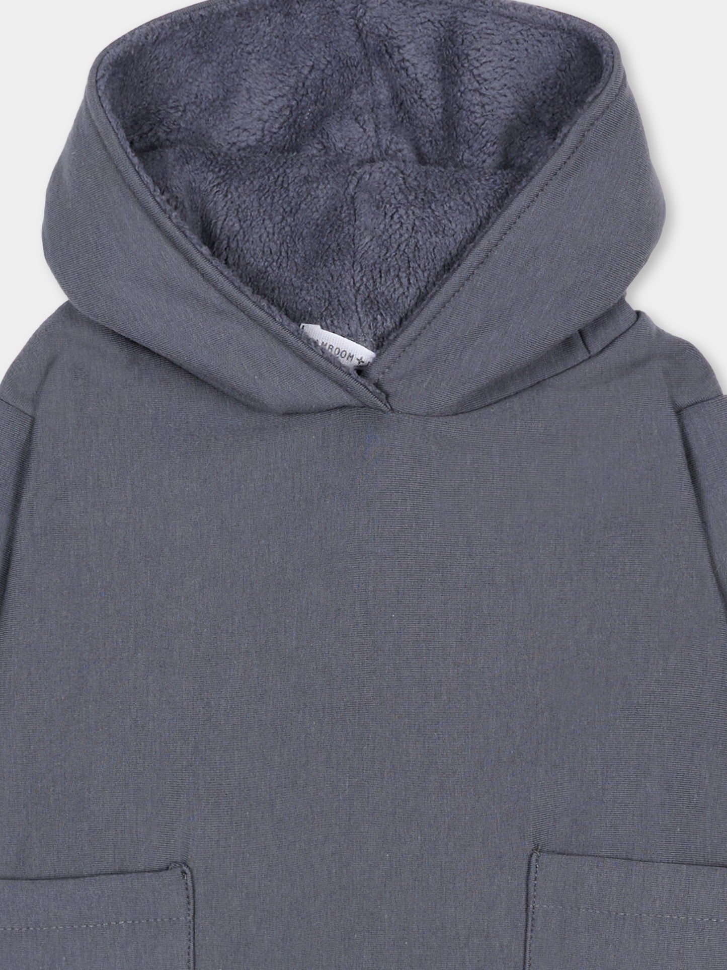 Felpa blu per neonato con orecchie,Bamboom,1055 MIDNIGHT BLUE