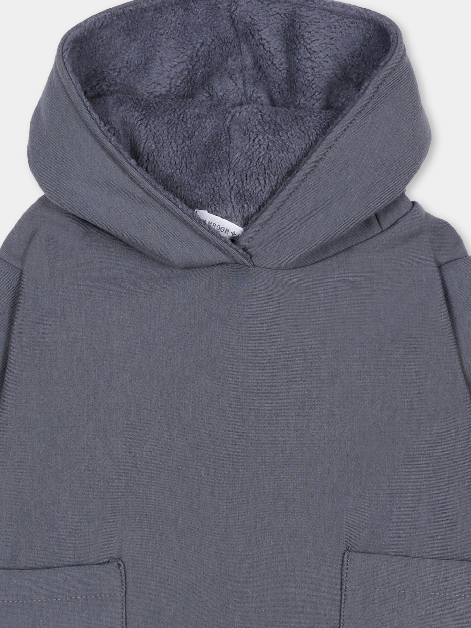 Felpa blu per neonato con orecchie,Bamboom,1055 MIDNIGHT BLUE