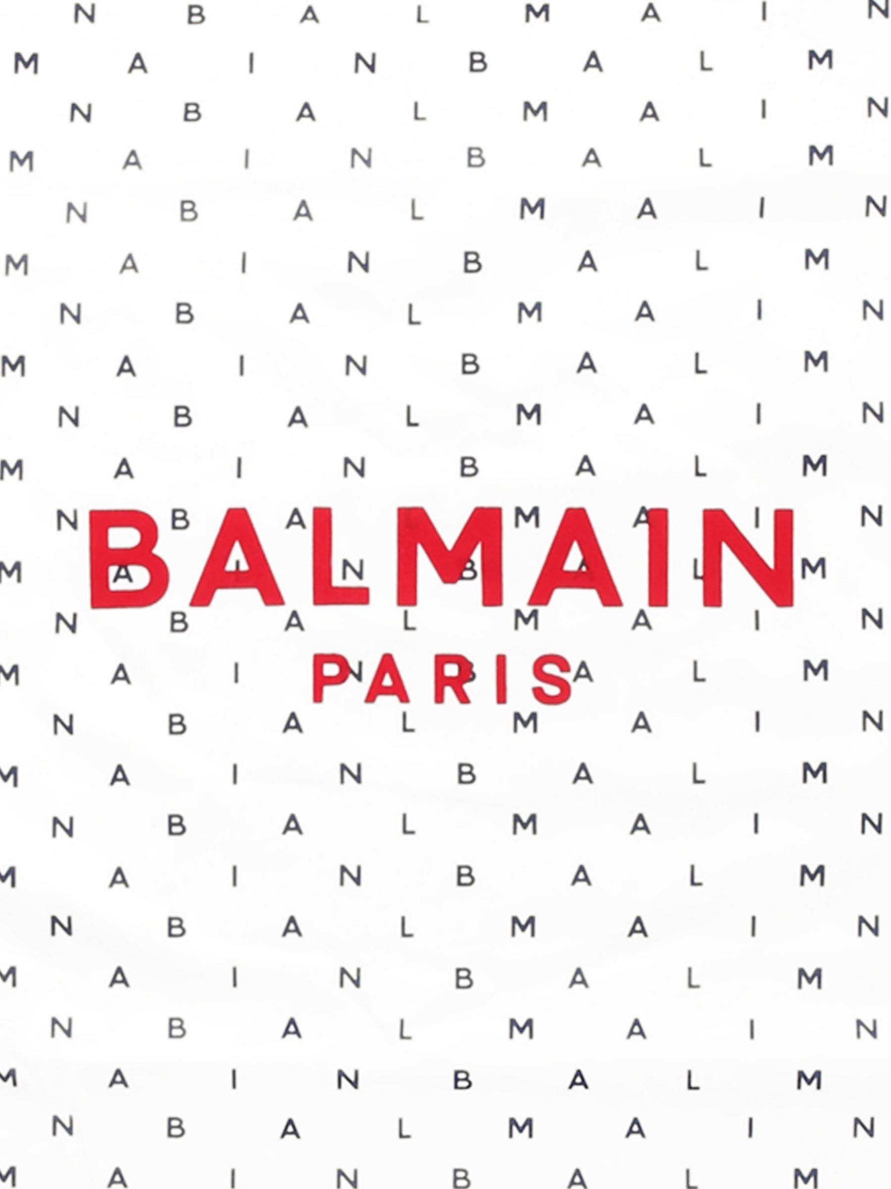 Coperta bianca per neonati con logo,Balmain Kids,BU0530 Z1916 100BL