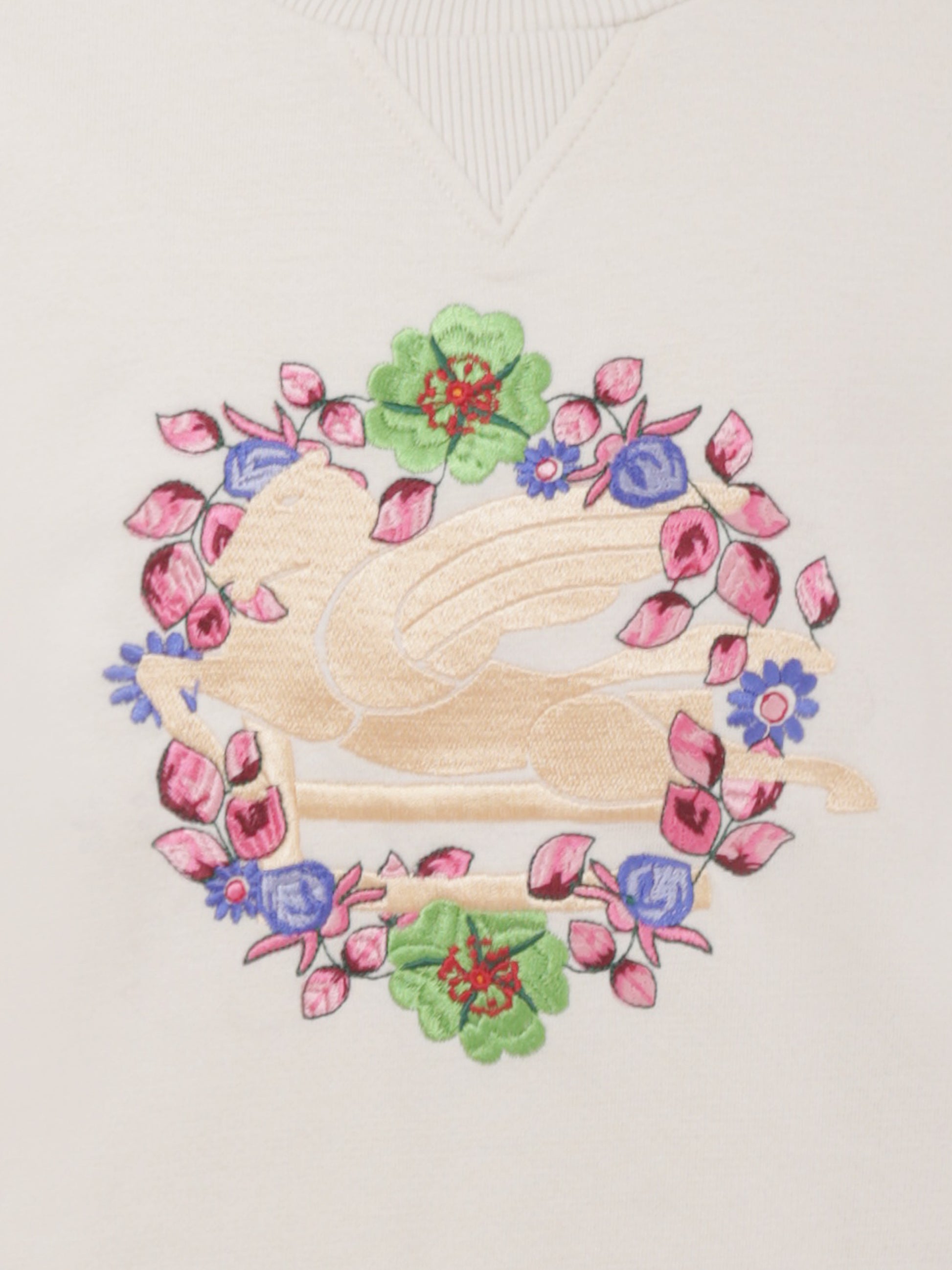 Felpa avorio per bambina con Pegaso,Etro,GU4A10 Z2099 105