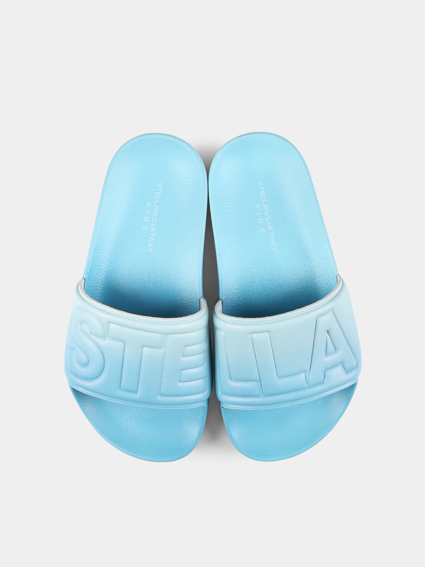 Ciabatte azzurre per bambino con logo,Stella Mccartney Kids,TU0Q26 Z1949 999