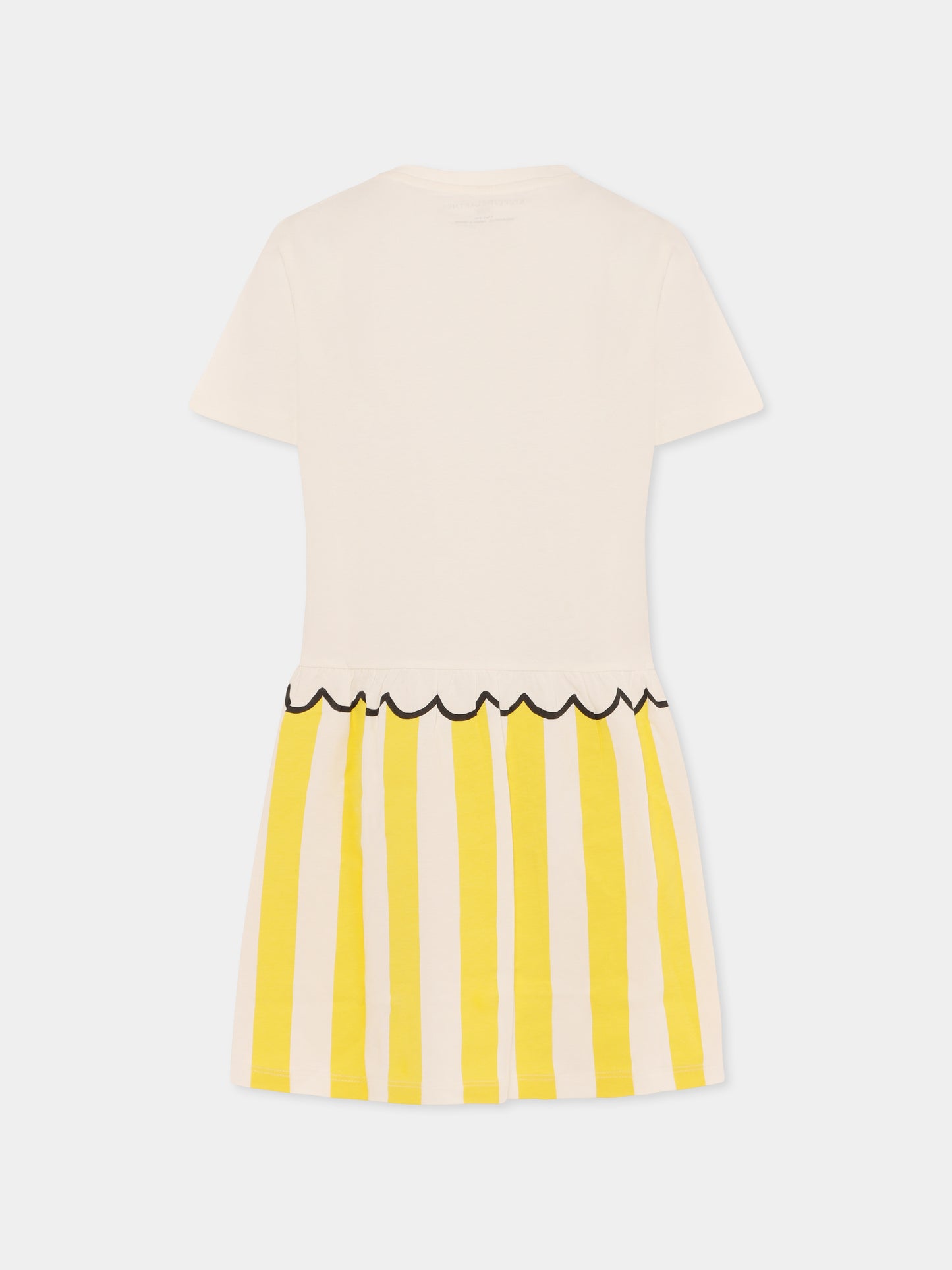 White dress for girl with lemonade print