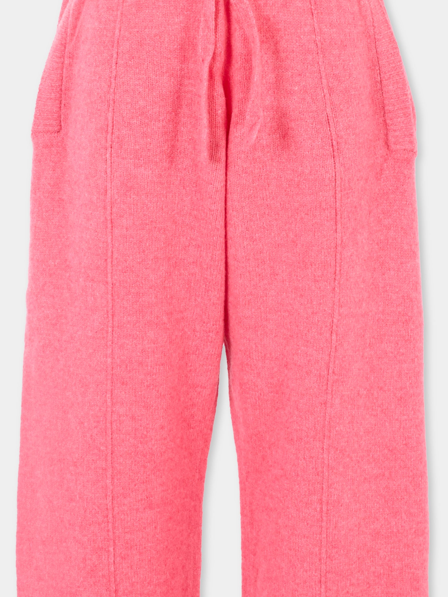 Pantaloni rosa per bambina con logo,Laneus,F5LKJUKT079 045