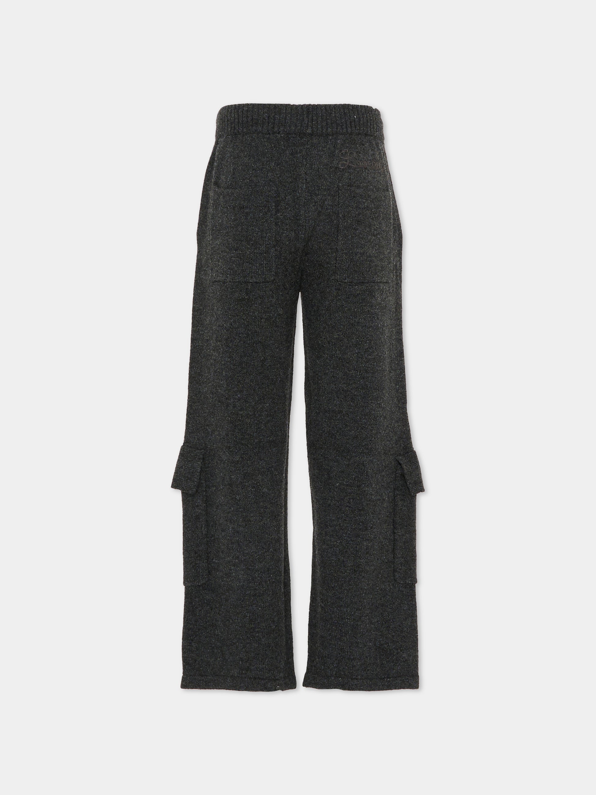 Pantaloni grigi per bambini con logo,Laneus,F5LKJUKT107 106