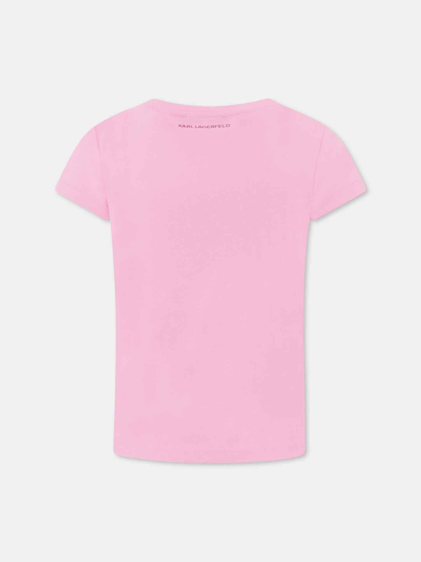 Pink t-shirt for girl with Choupette