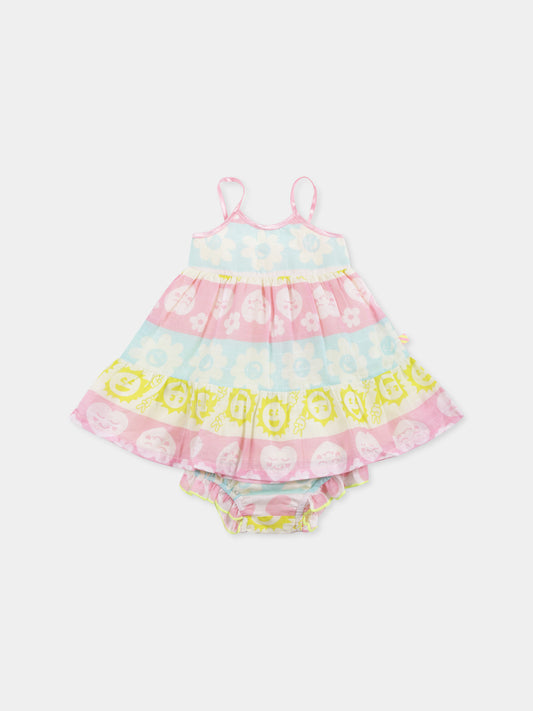 Vestito multicolor per neonata,Billieblush,U20001 515