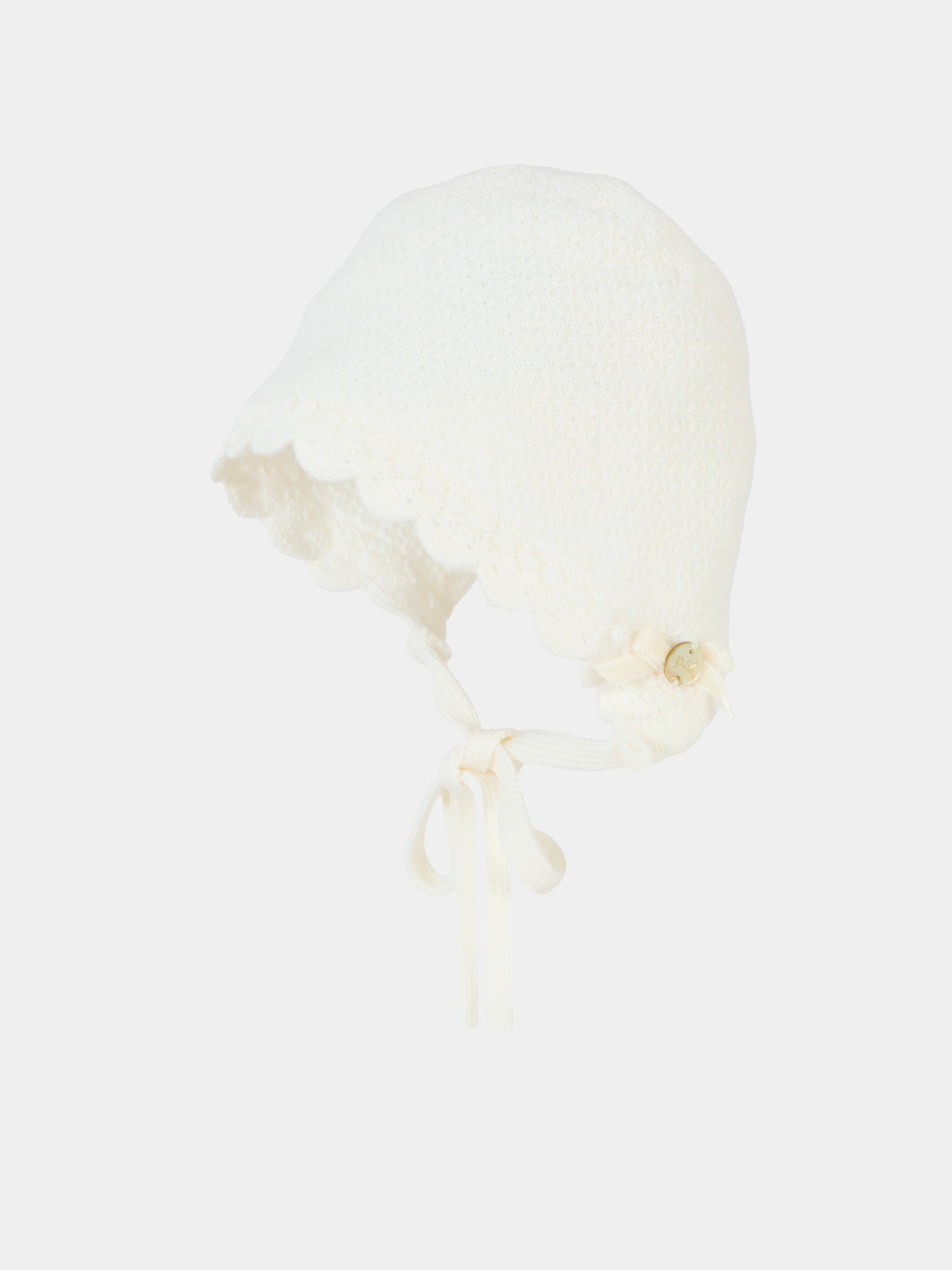 Cuffia avorio per neonata,Paz Rodríguez,011 112827 60 H56