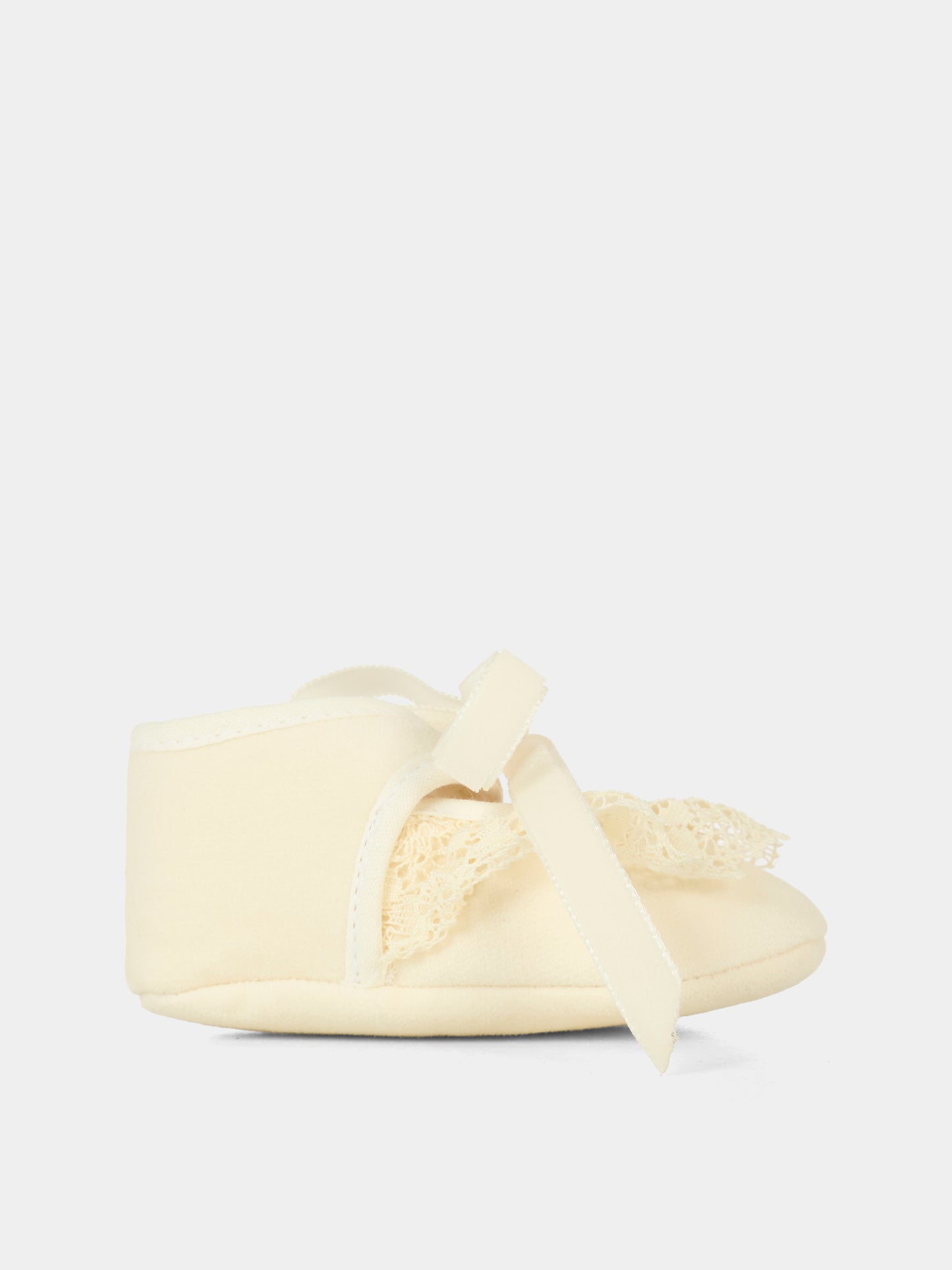 Ballerine avorio per neonata con pizzo,Paz Rodríguez,035 152847 60 T2001