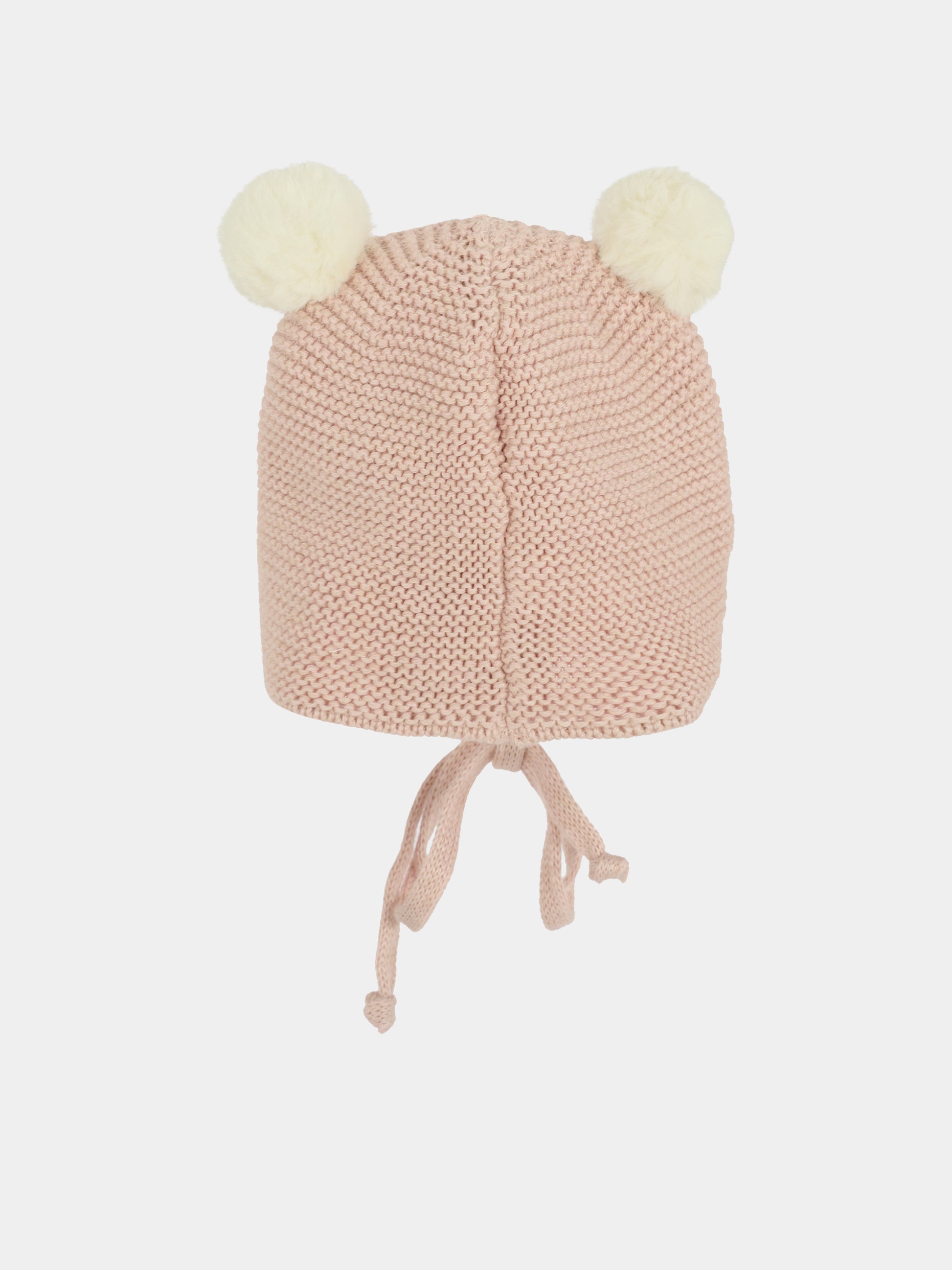 Berretto rosa per neonata con pompon,Paz Rodríguez,040 121187 32 H94