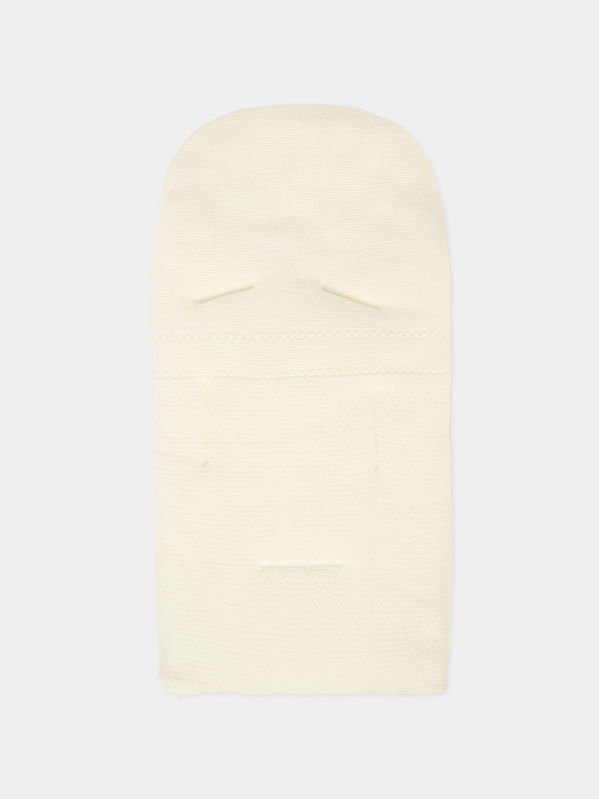 Sacco nanna avorio per neonati con logo,Paz Rodríguez,071 101832 60 H07