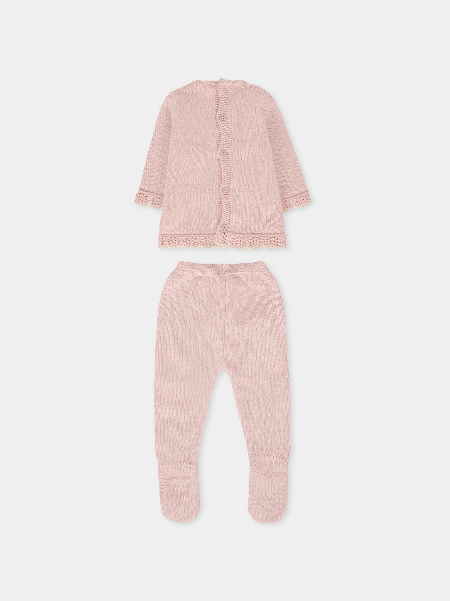 Completo nascita rosa per neonata con fiocco,Paz Rodríguez,103 123107 3273 H94