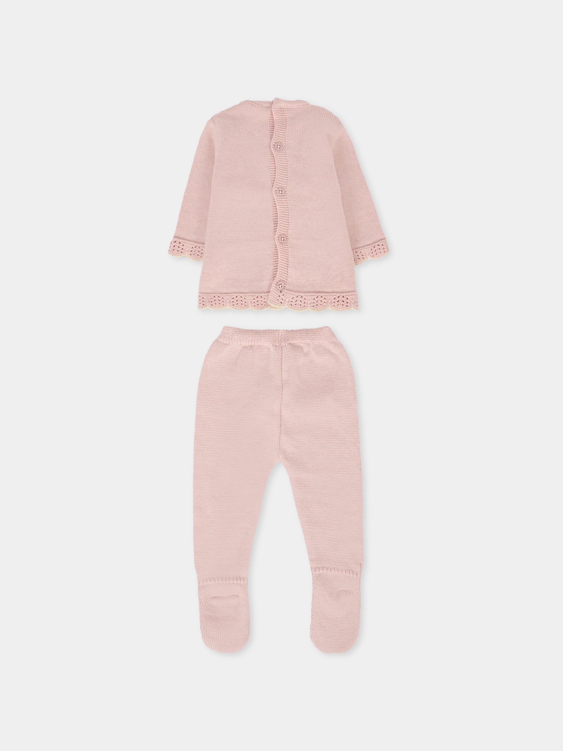 Completo nascita rosa per neonata con fiocco,Paz Rodríguez,103 123107 3273 H94