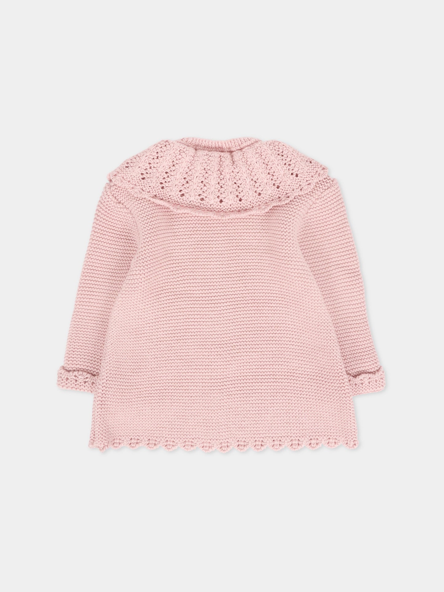 Cappotto rosa per neonata con logo,Paz Rodríguez,009 123100 32 H94