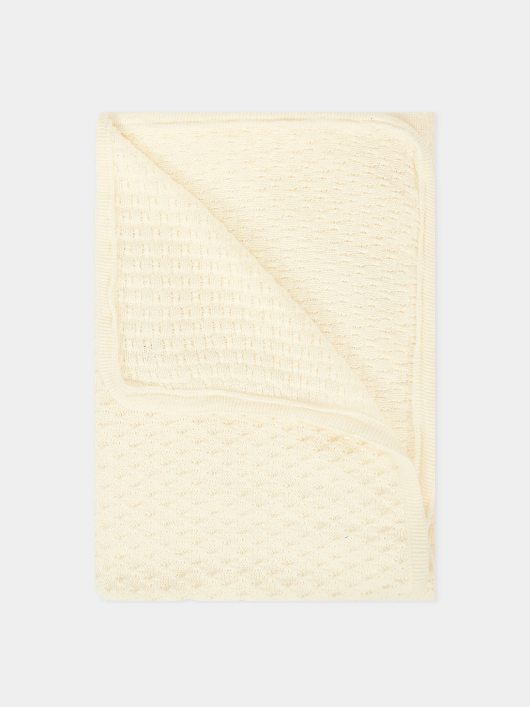 Coperta avorio per neonati con logo,Paz Rodríguez,031 123073 60 H94