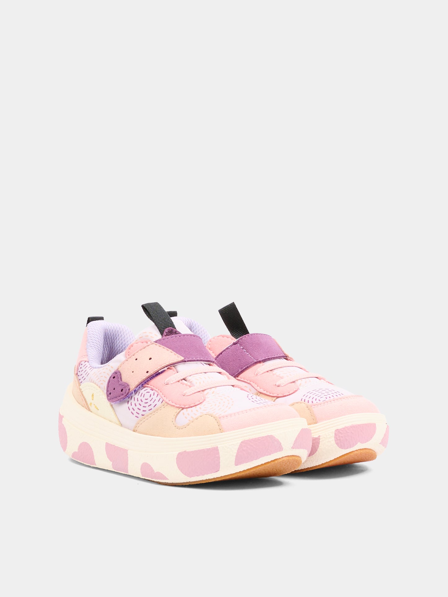 Sneakers Yui rosa per bambina con cuori,Flower Mountain,0012019462 01 3M51