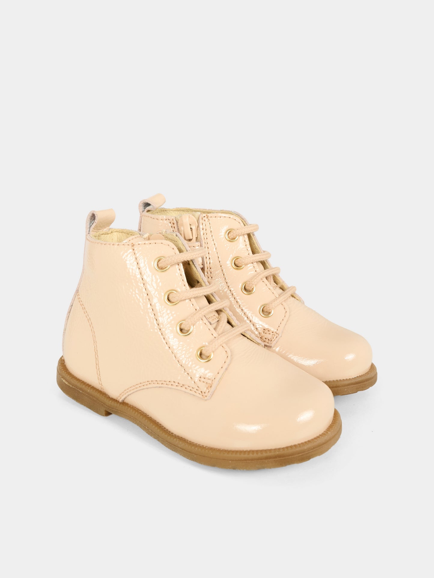 Stivaletti rosa per bambina con patch logato,Falcotto,0012014111 12 0M12