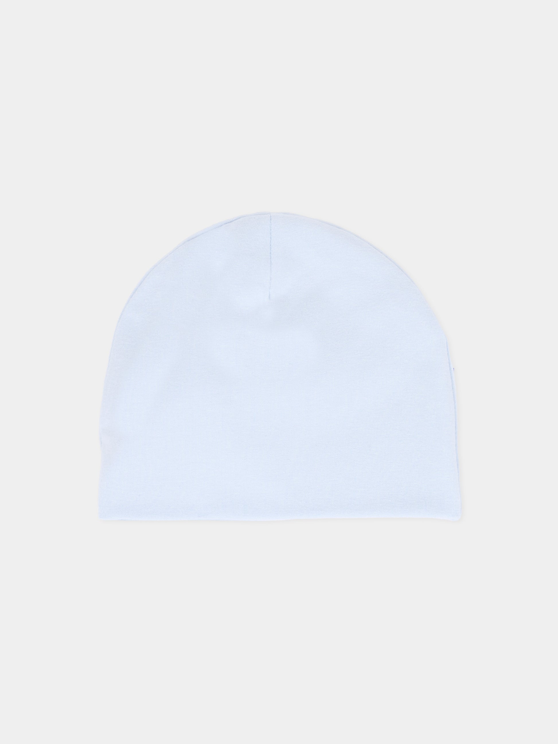 Berretto celeste per neonato con ape e orsetto,Nanán,I25005A