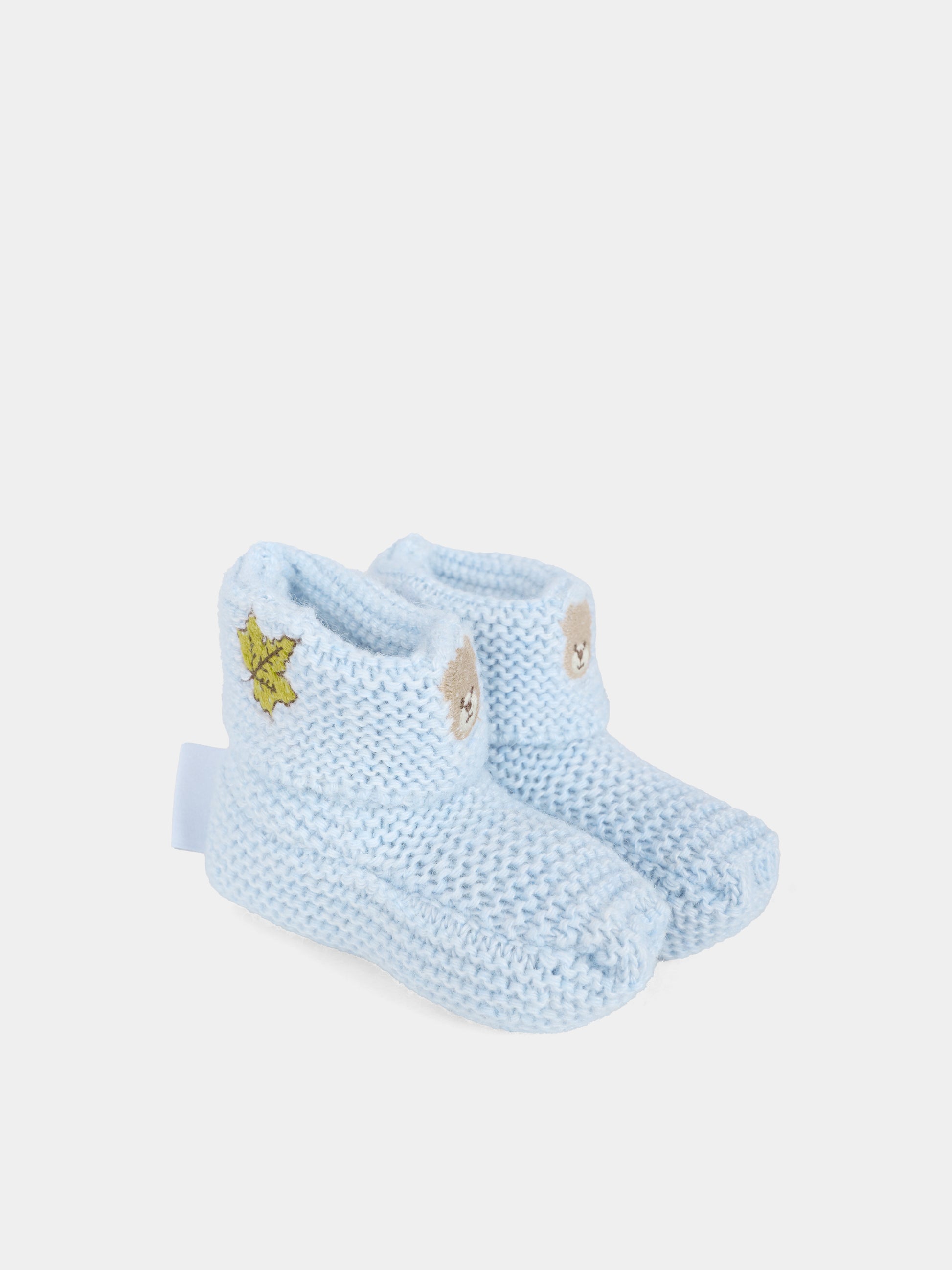 Babbucce celesti per neonato con ape,Nanán,I25013A