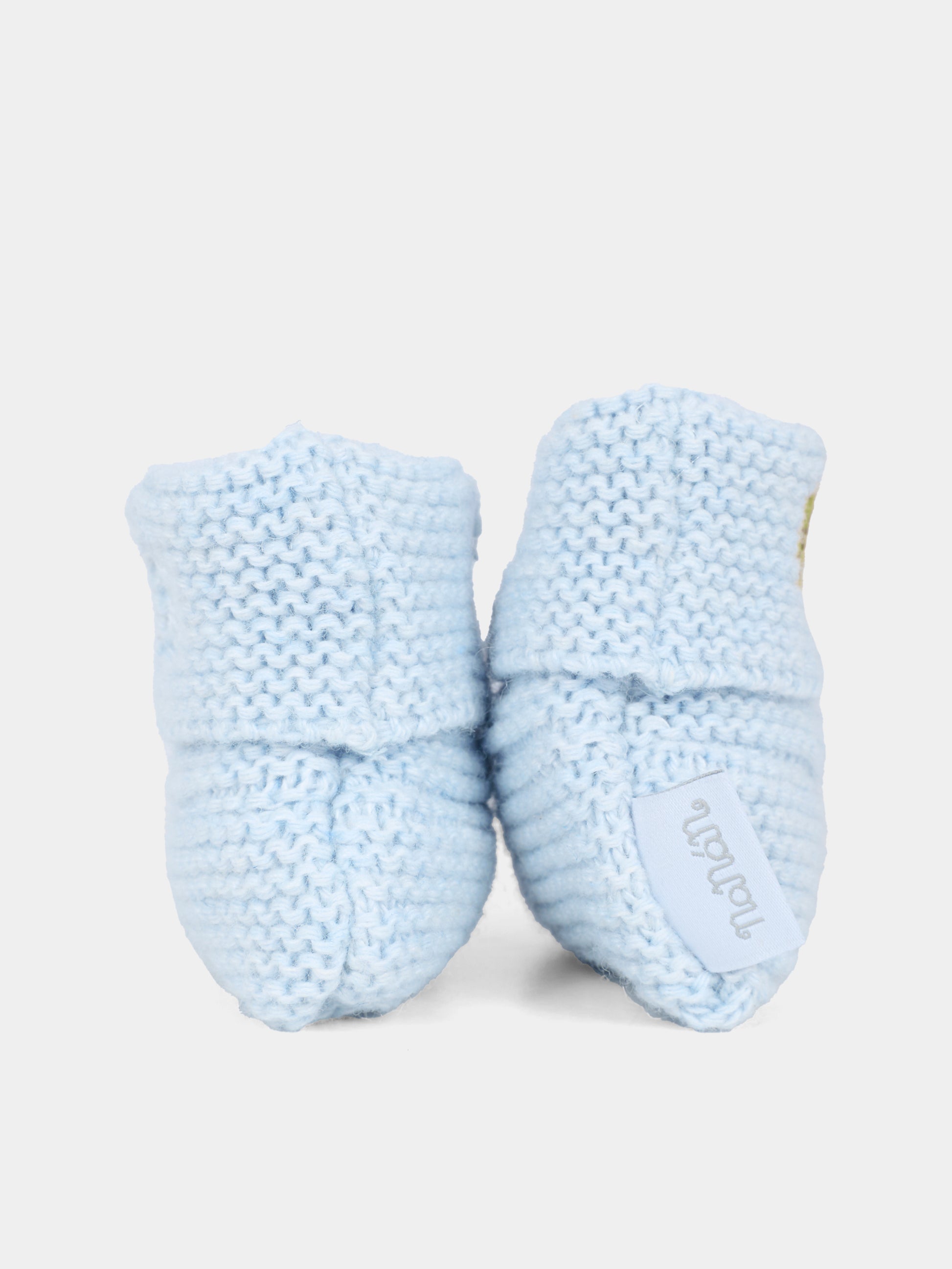 Babbucce celesti per neonato con ape,Nanán,I25013A