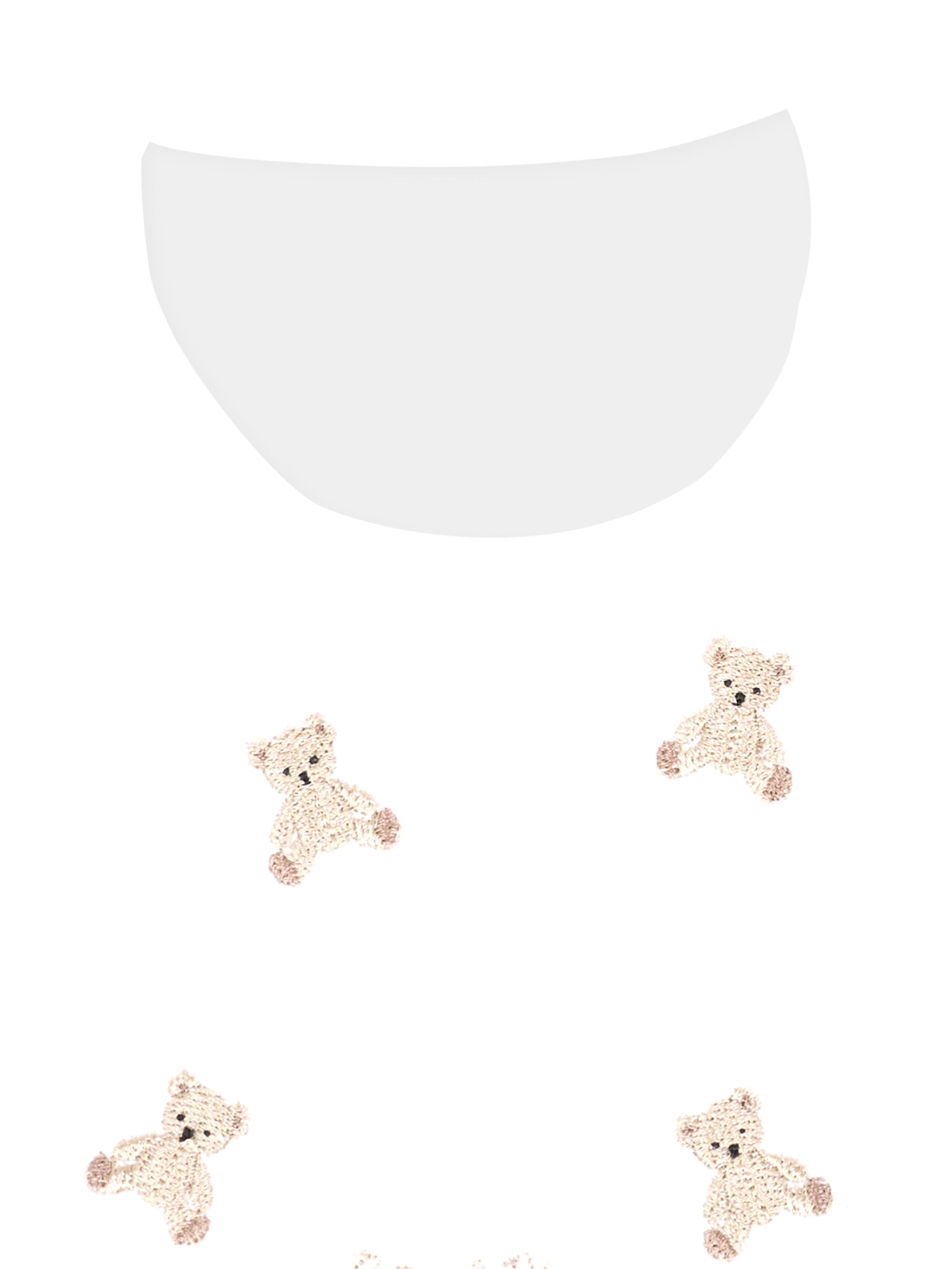 Bavaglino bianco per neonati con orsetti,Nanán,I25019B