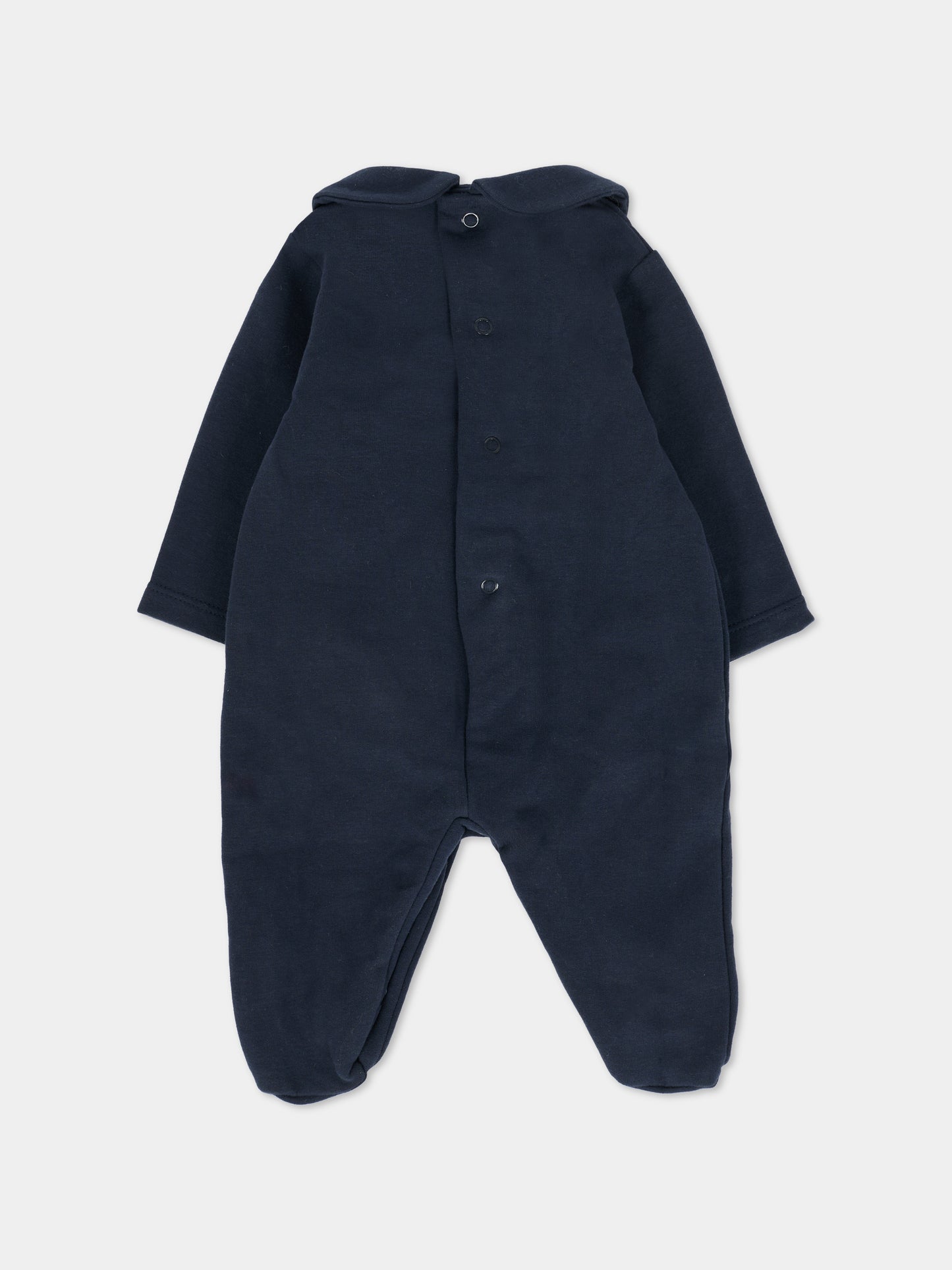 Tutina blu per neonato con ricami natalizi,Nanán,I25029BL