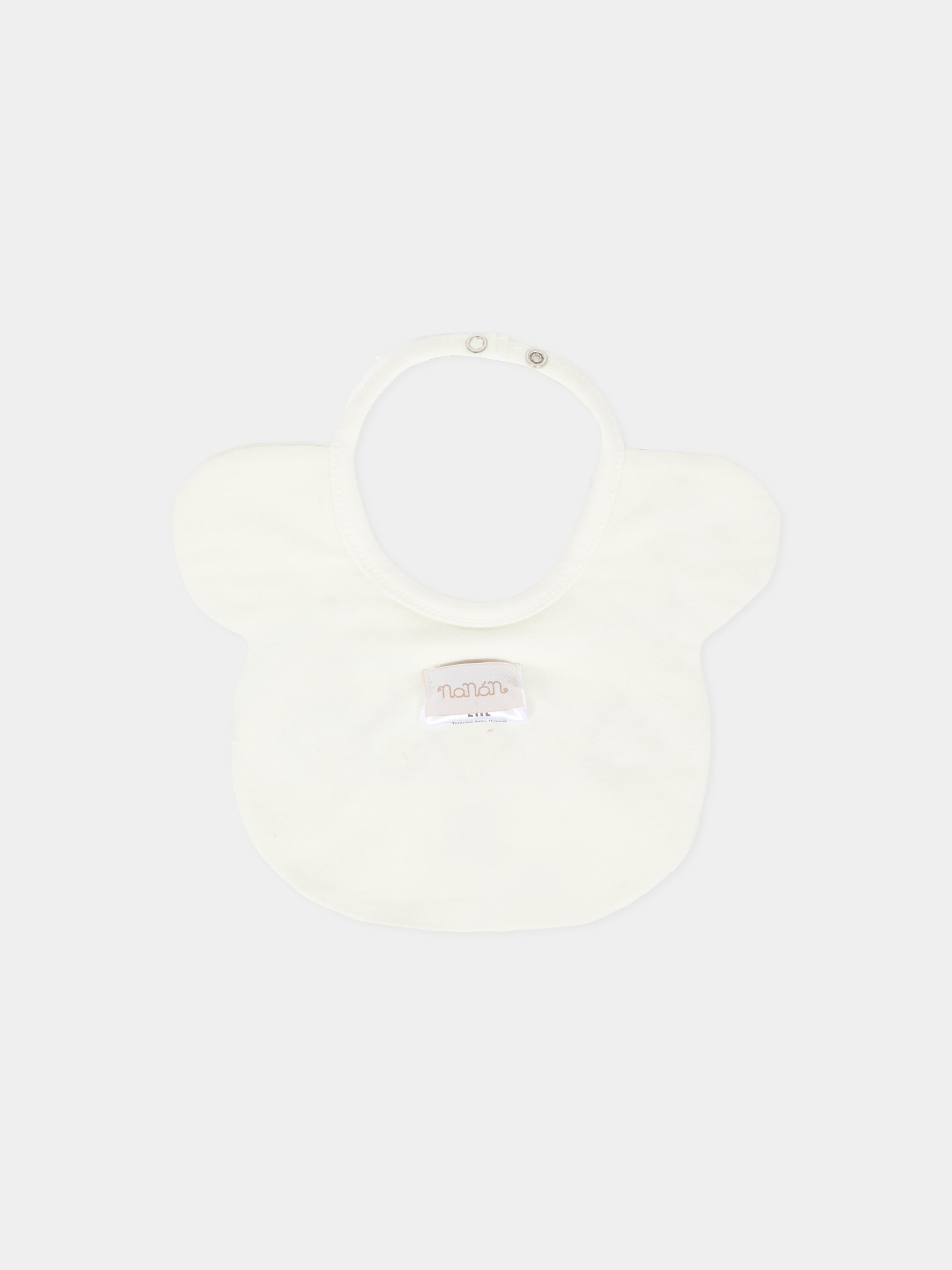 Bavaglino avorio per neonati con orsetto,Nanán,I25111P