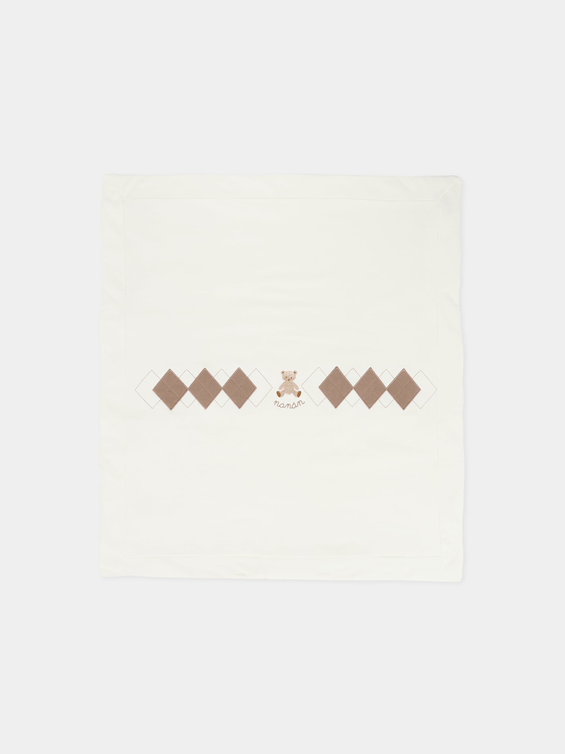 Coperta avorio per neonati con orsetto,Nanán,I25112P
