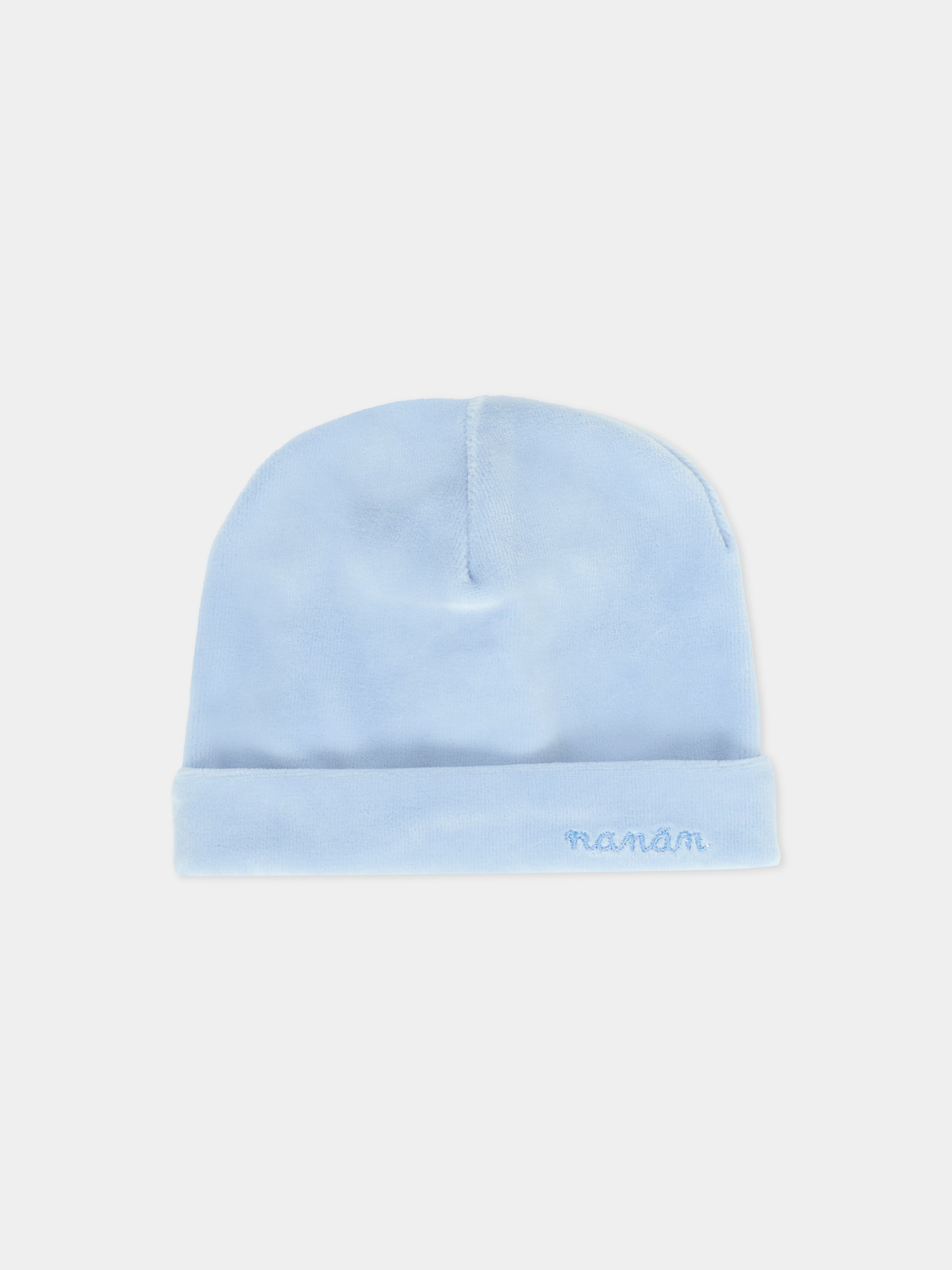 Cappello celeste per neonato con logo,Nanán,I25131A