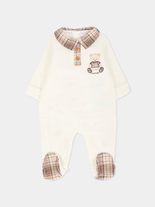 Tutina avorio per neonato con orsetto,Nanán,I25143B