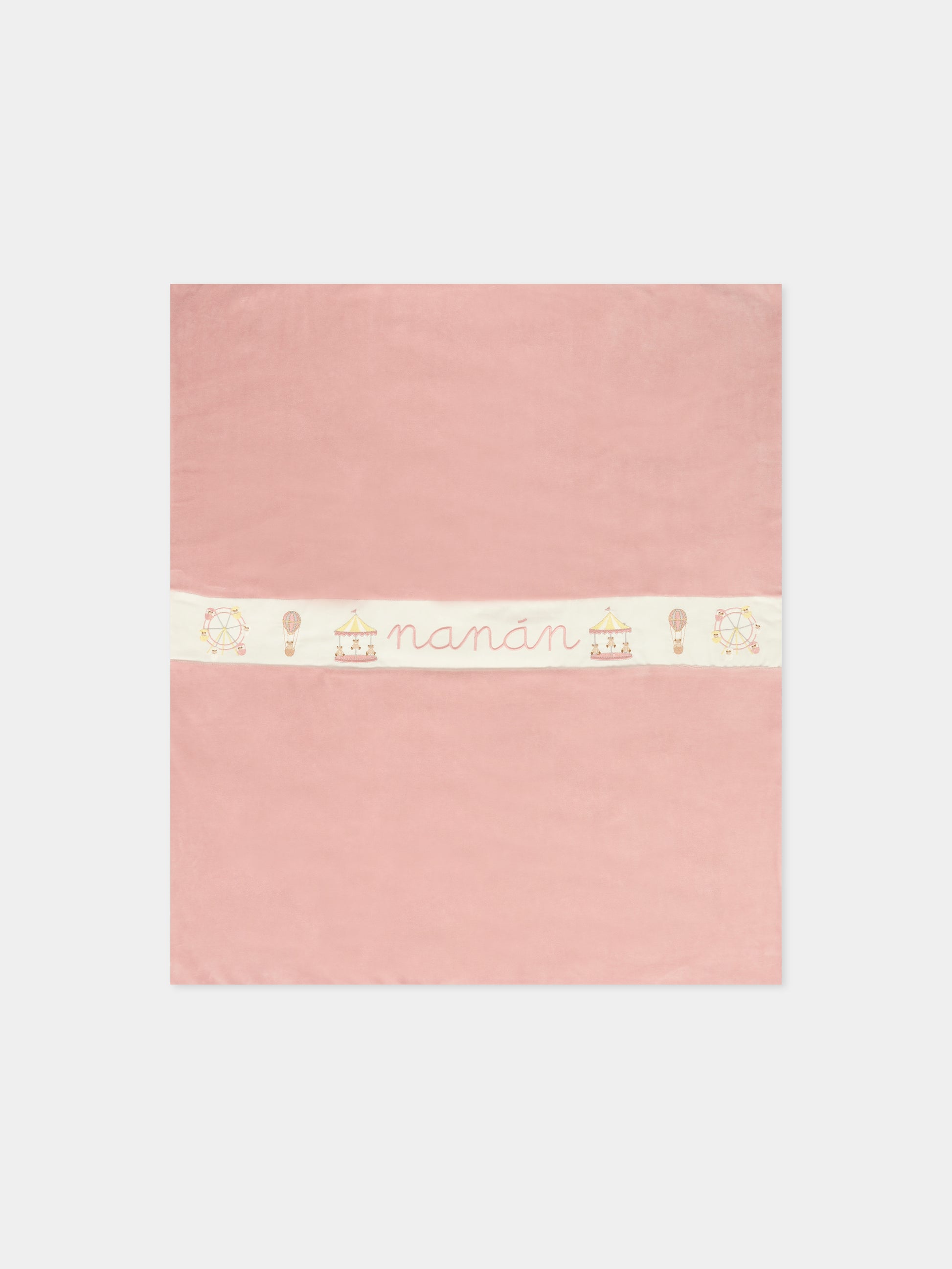 Coperta rosa per neonata con giostre,Nanán,I25436R
