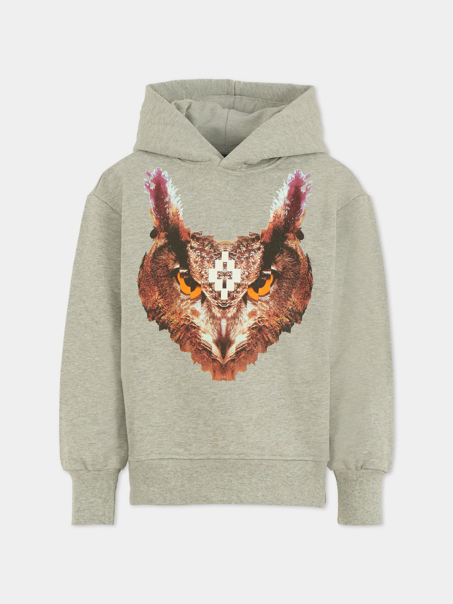 Felpa grigia per bambino con logo e gufo,County Of Milan Kids,F5CMJBHS076 101