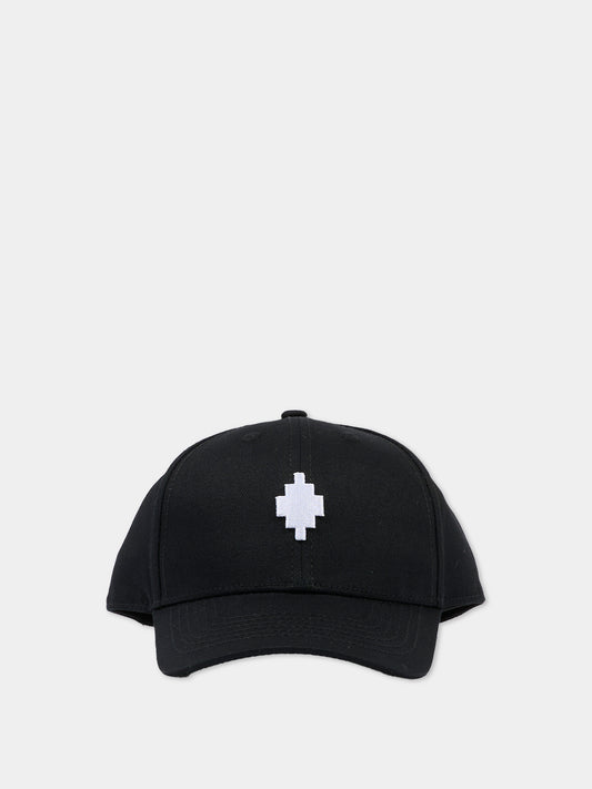 Cappello nero per bambino con logo,County Of Milan Kids,F5CMJUBC103 110