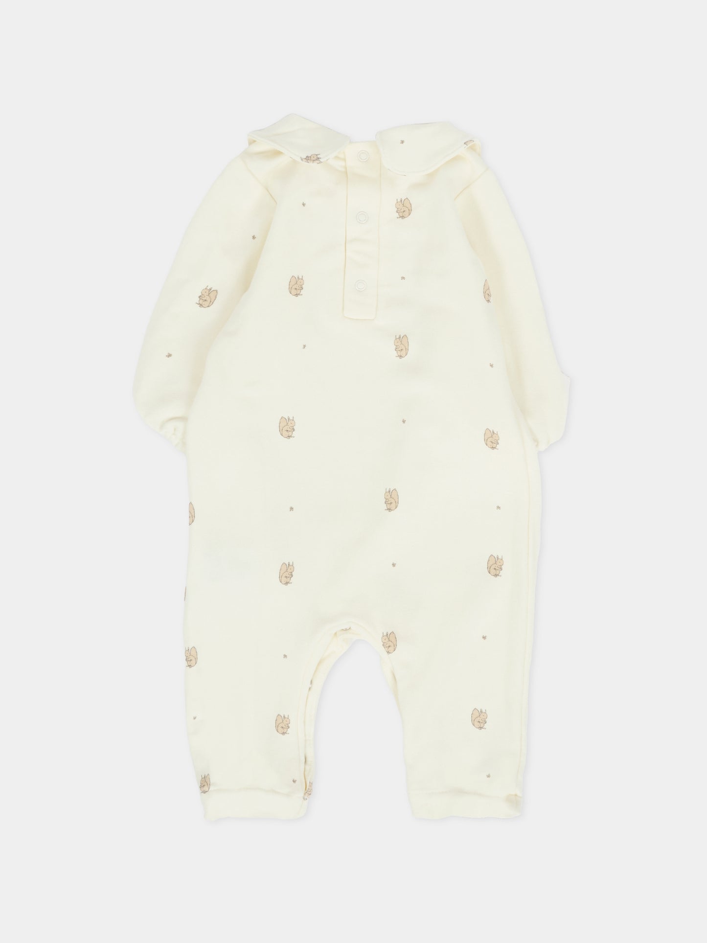 Tutina avorio per neonati con scoiattoli,Bamboom,1020 SQUIRREL PRINT