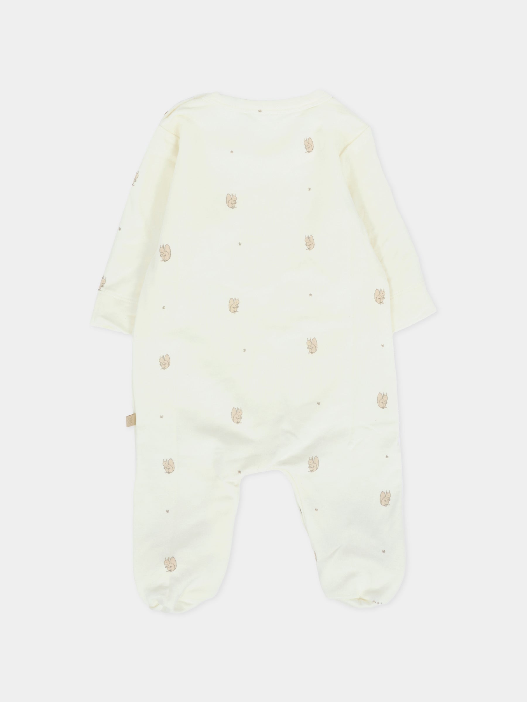 Tutina avorio per neonati con scoiattoli,Bamboom,1043 PRINT SQUIRREL