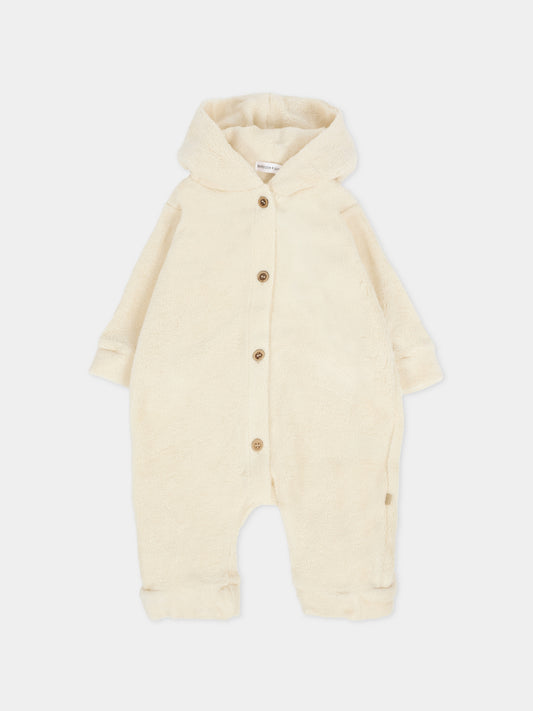 Tutina avorio per neonati con cappuccio,Bamboom,1066 WARM WHITE