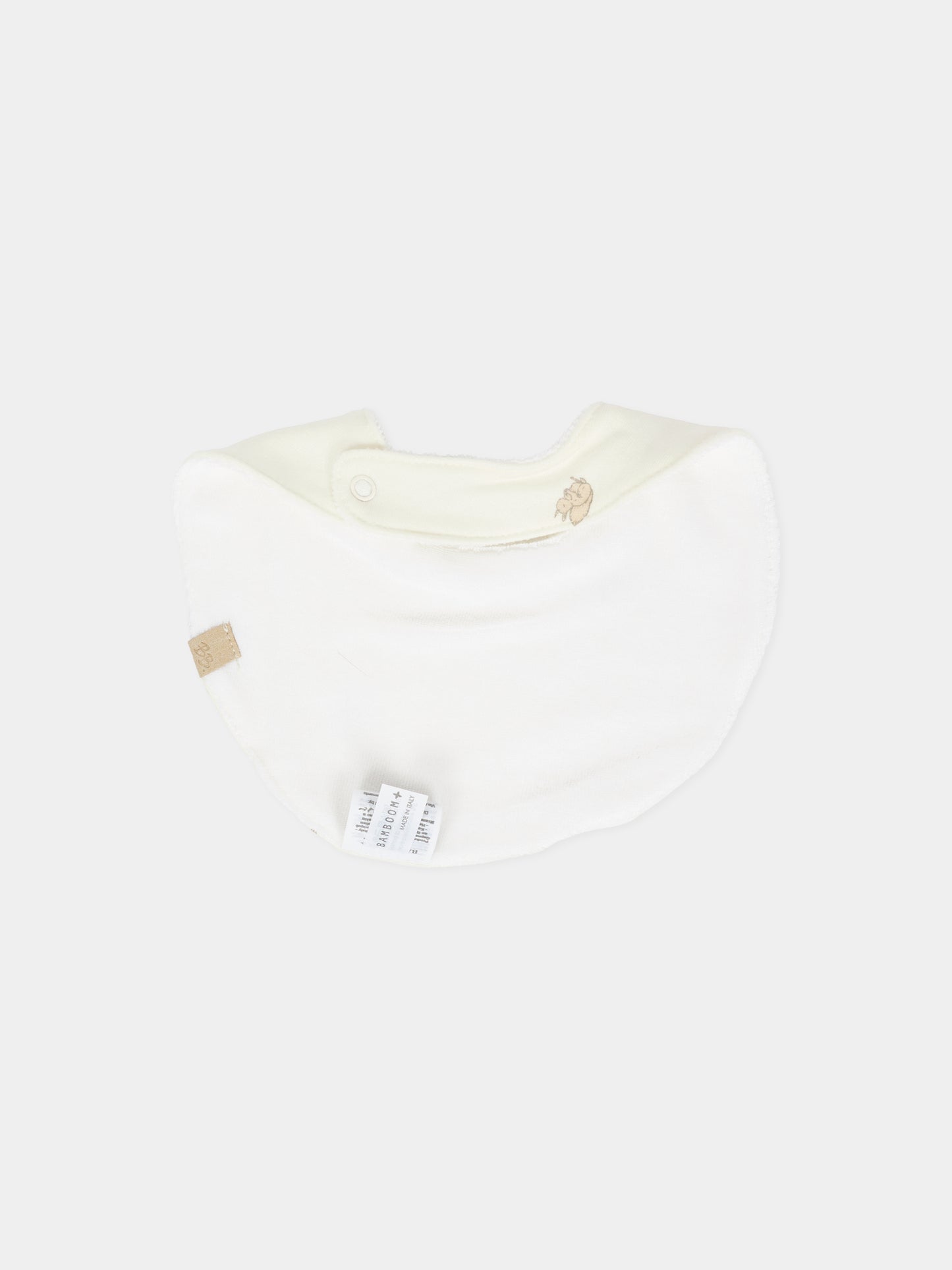 Bavaglino avorio per neonati con stampa scoiattolo,Bamboom,1079 SQUIRREL PRINT