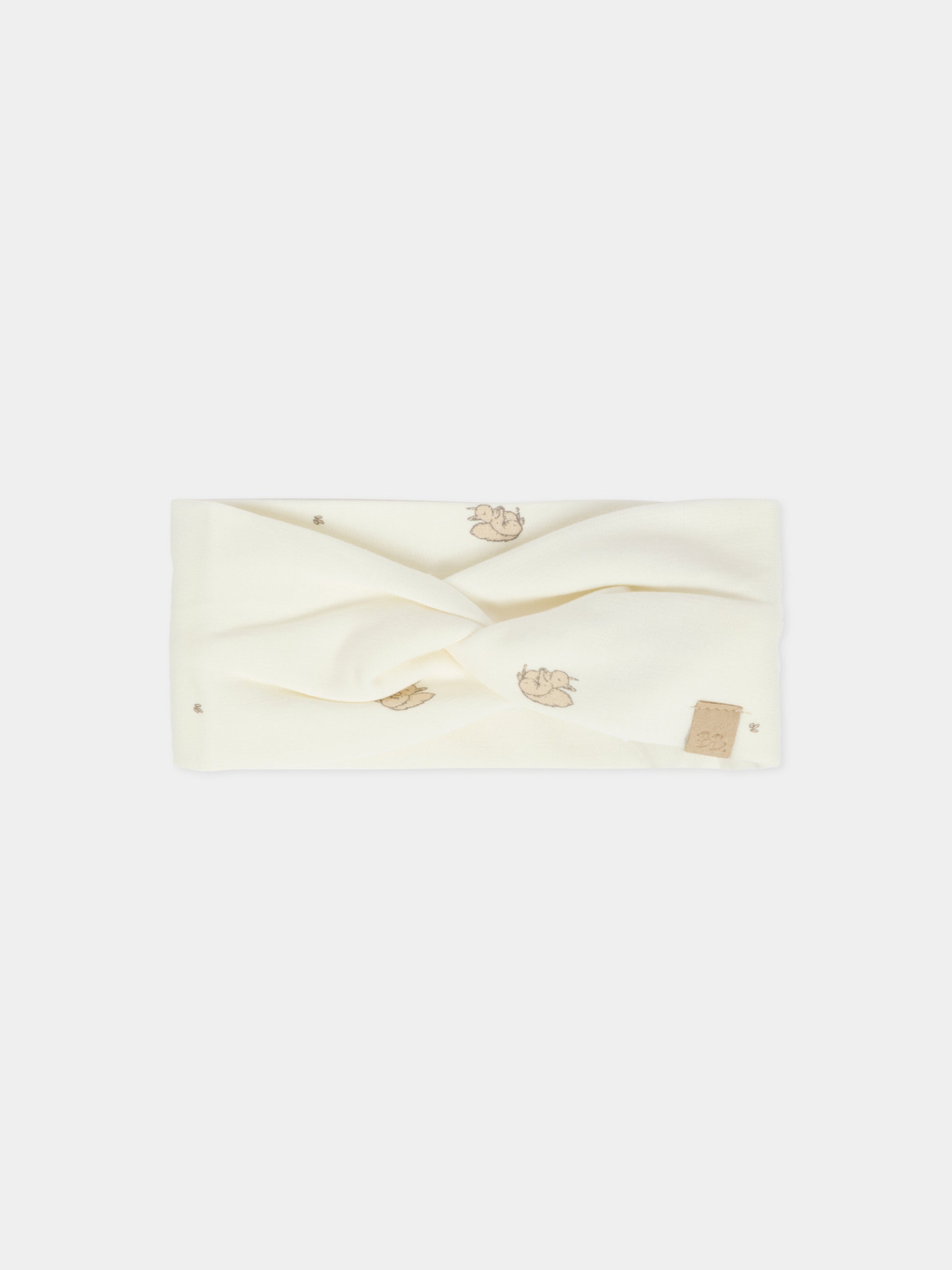 Fascia avorio per neonata con stampa scoiattolo,Bamboom,1080 SQUIRREL PRINT